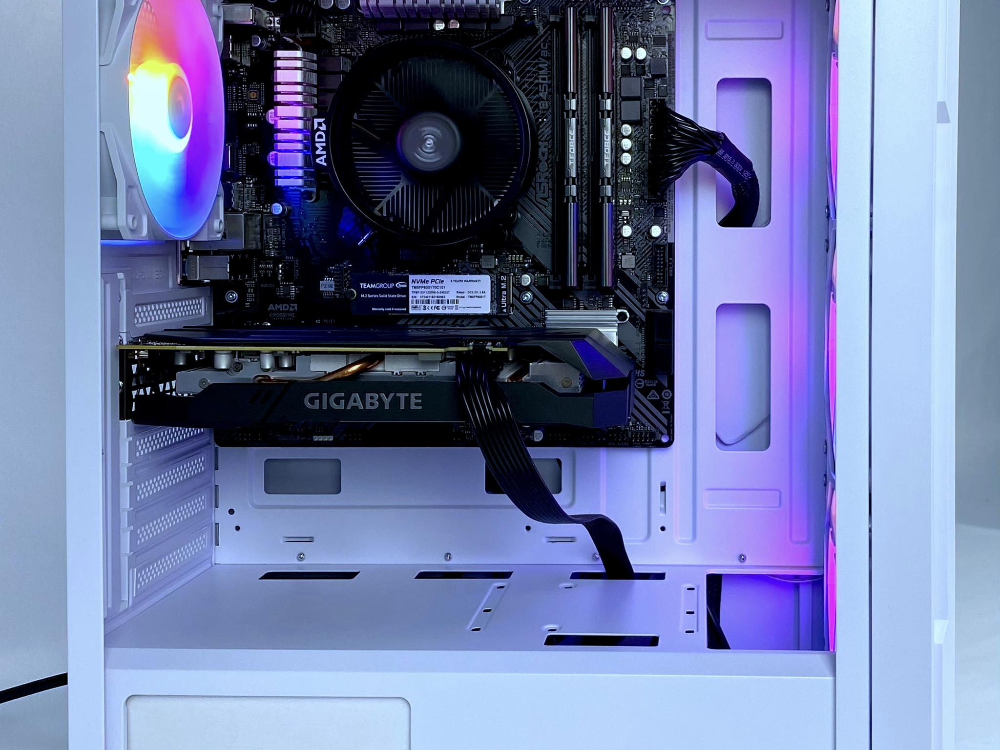 VALUE 1080p Gaming/Streaming PC | Ryzen 3600, NVIDIA RTX 2060 6GB, 1TB SSD, 16GB DDR4, WiFi | White