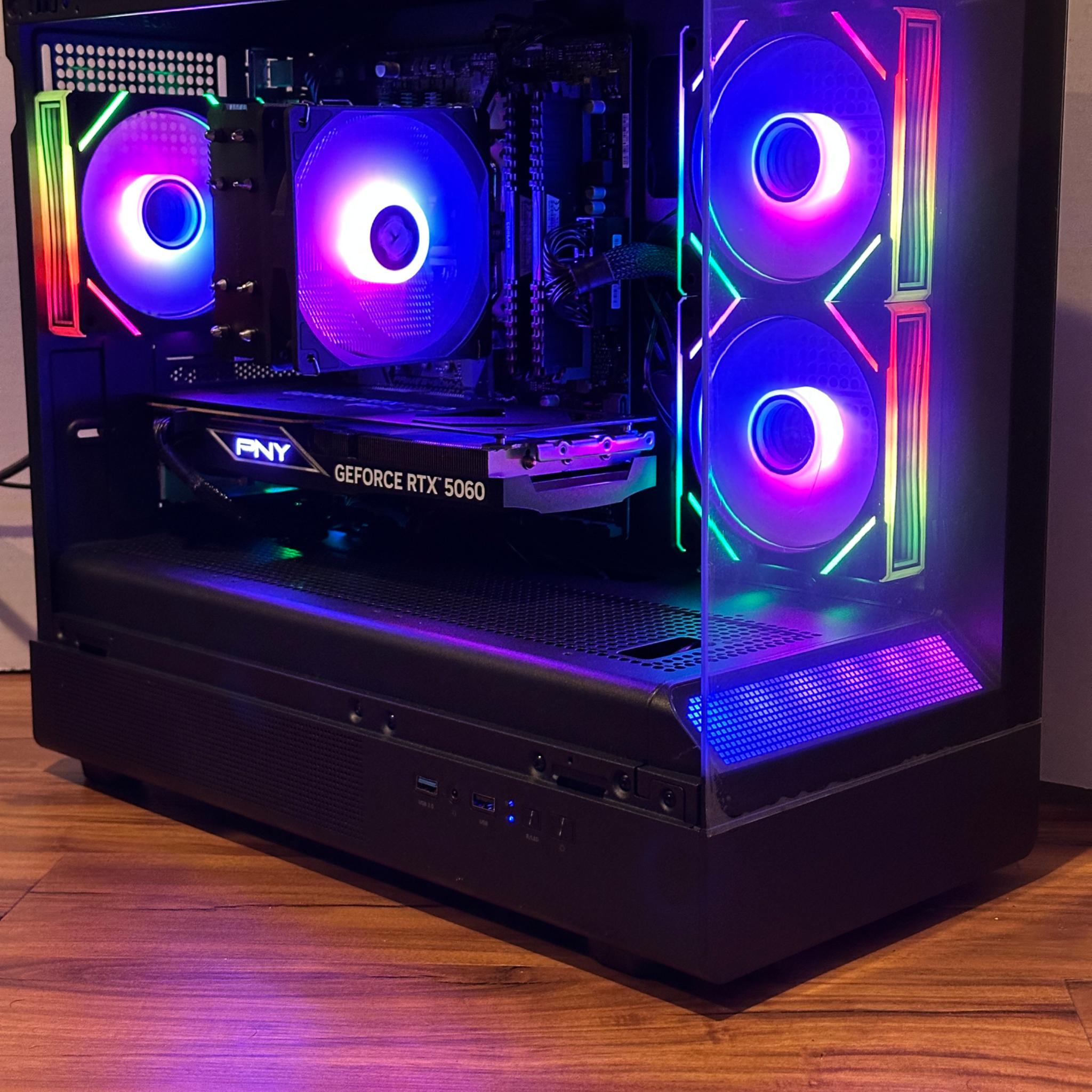 RTX 5060 | Ryzen 5 3600 | 16GB DDR4 | 1TB SSD | Win 11 | Office 2024 | WiFi + BT | Custom Gaming PC