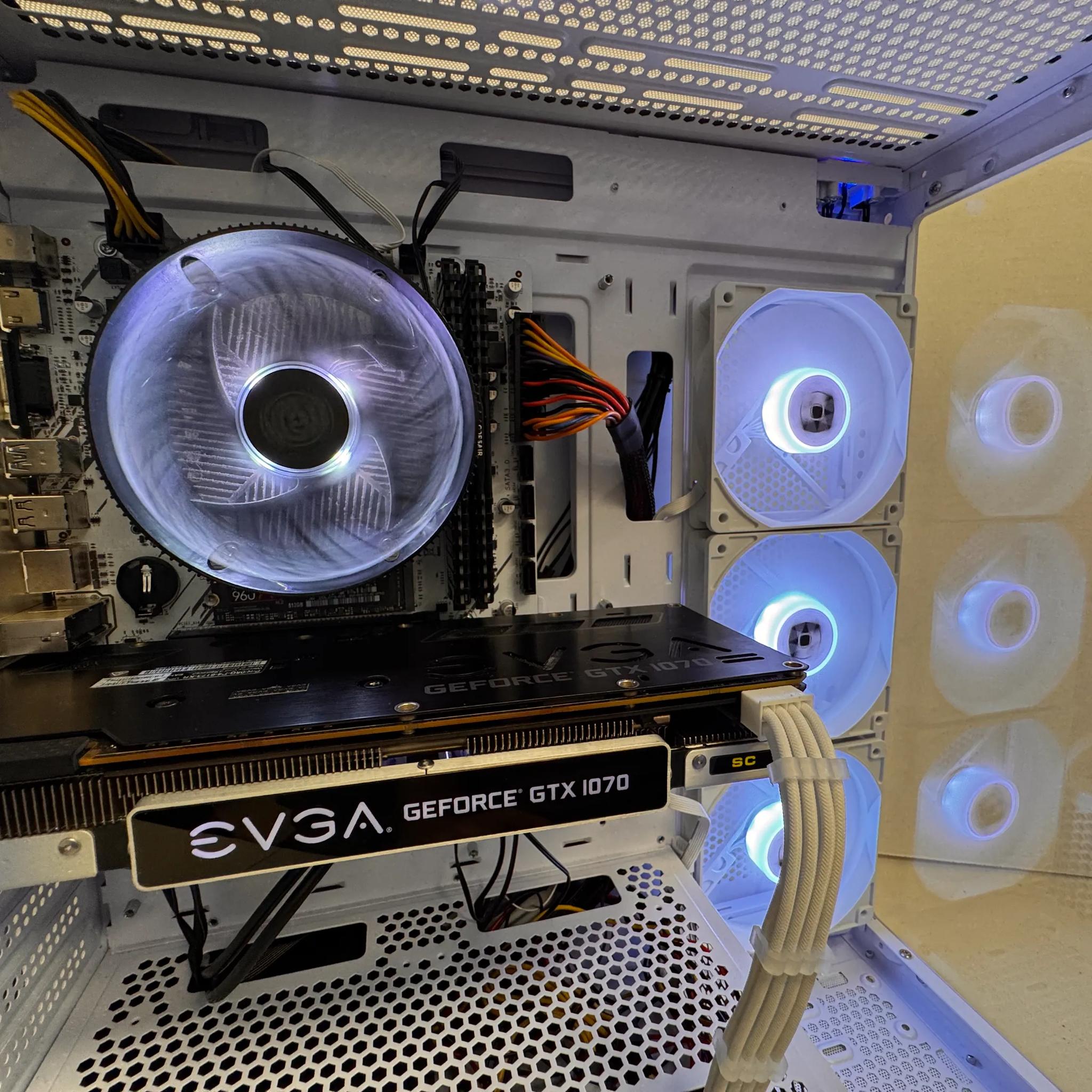⚪️ Clean White GTX 1070 8Gb + Ryzen 3 Gaming PC | 16GB RAM | 500GB M.2 SSD | Ready for Gaming 🎮