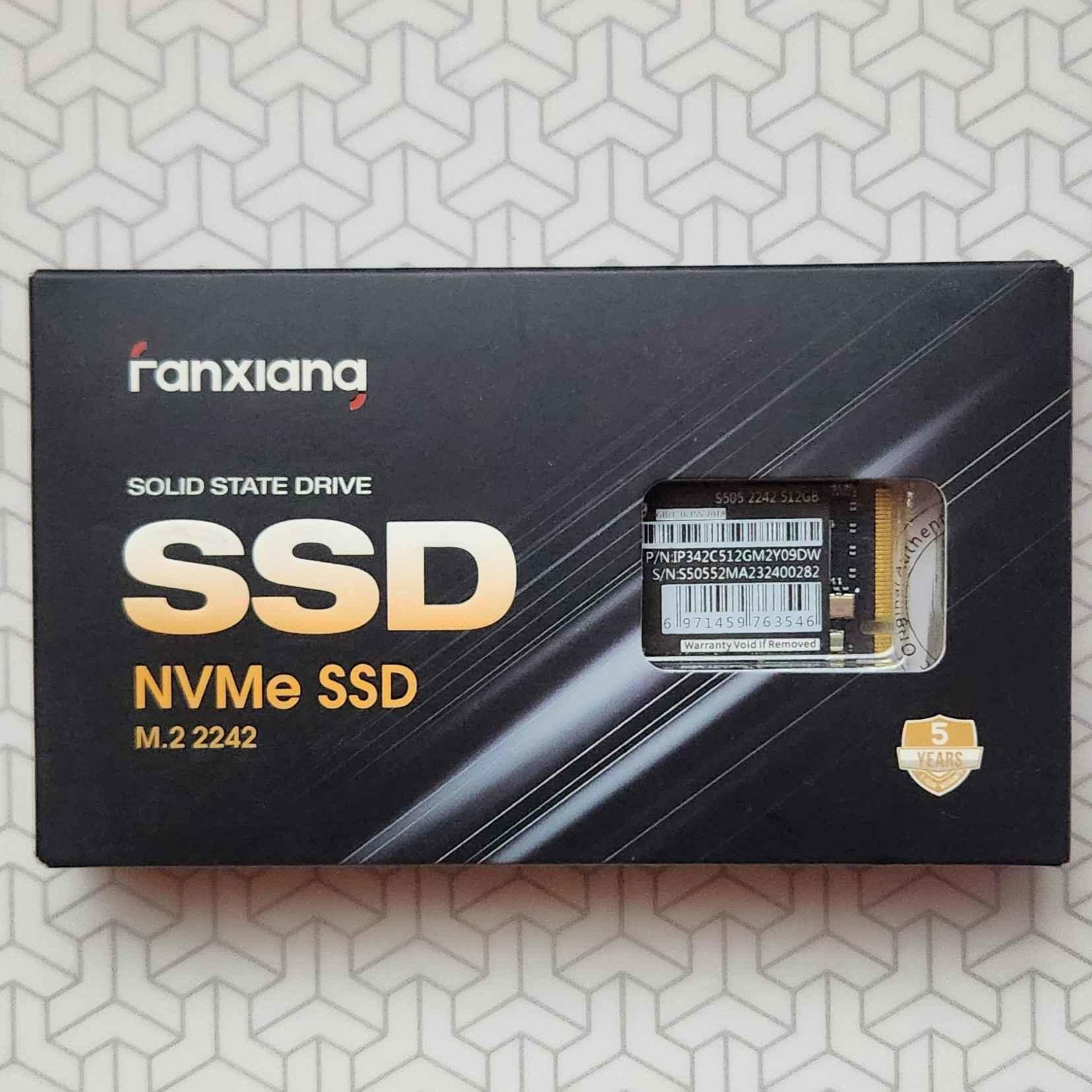 Fanxiang S505 512GB NVMe SSD M.2 2242 PCIe 3.0 – Up to 3500MB/s