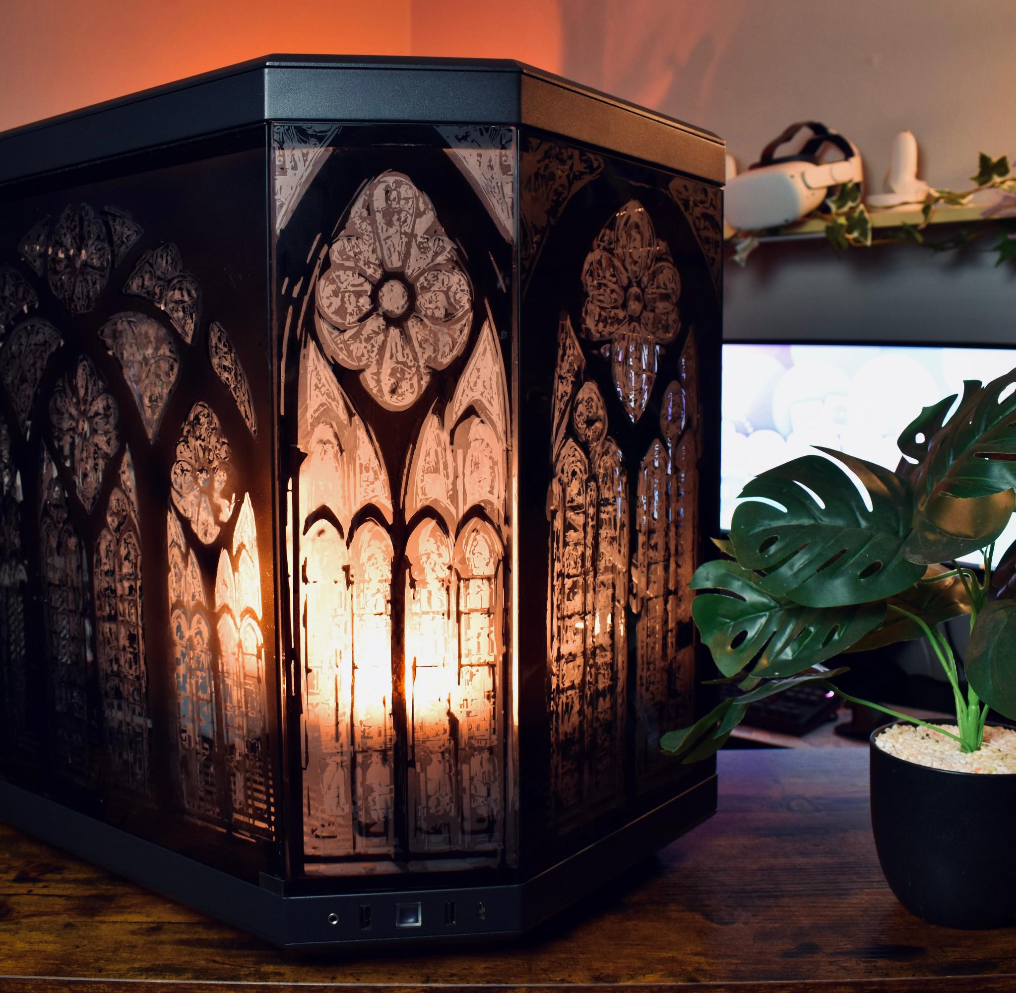 A 🖤 Glimpse - Cathedral Theme Customized PC Case - M2O