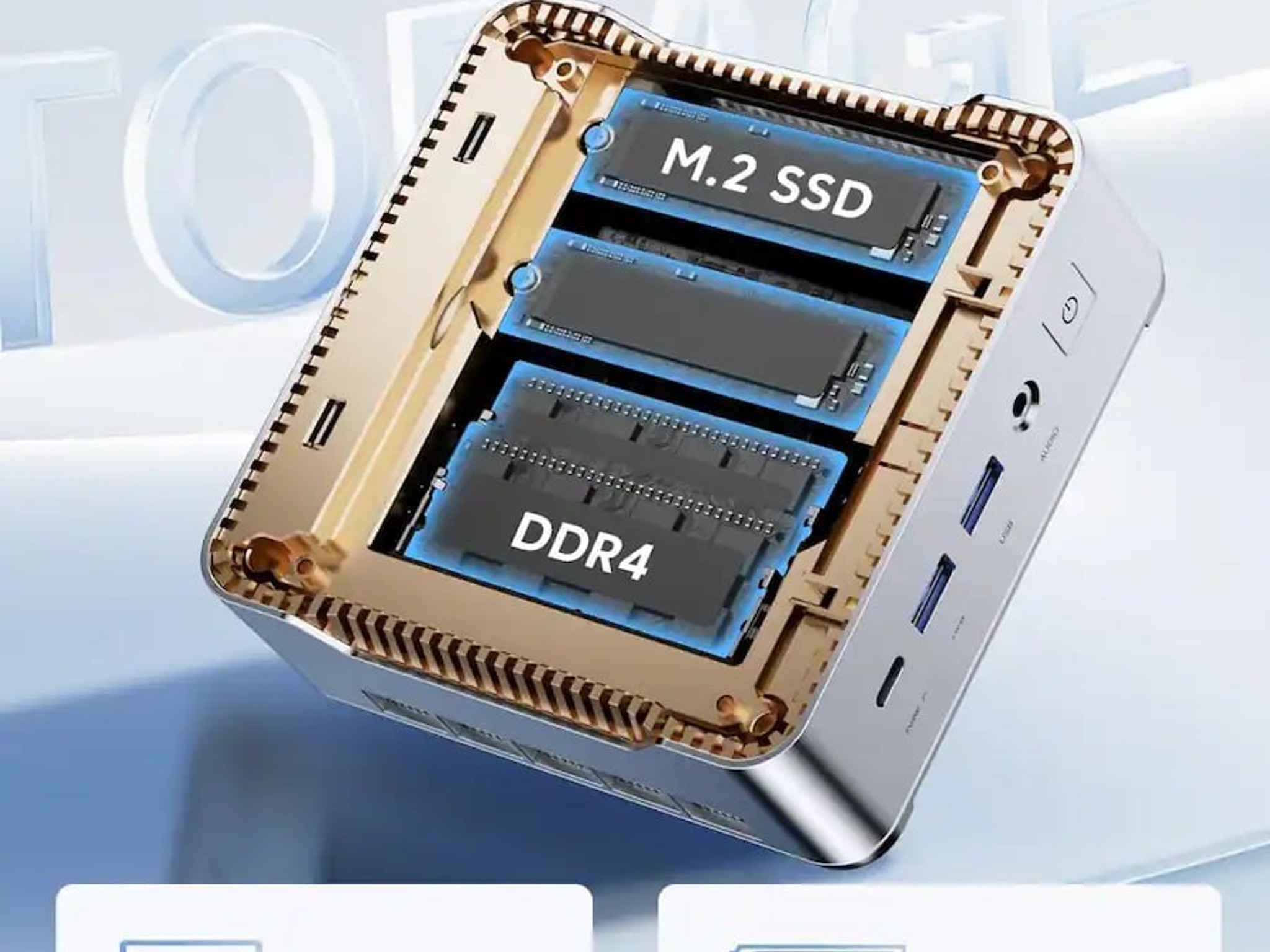 💠 KAMRUI 4K Mini PC | AMD Ryzen Embedded R2544 | 8 GB DDR4 SODIMM | 256 GB M.2 SSD