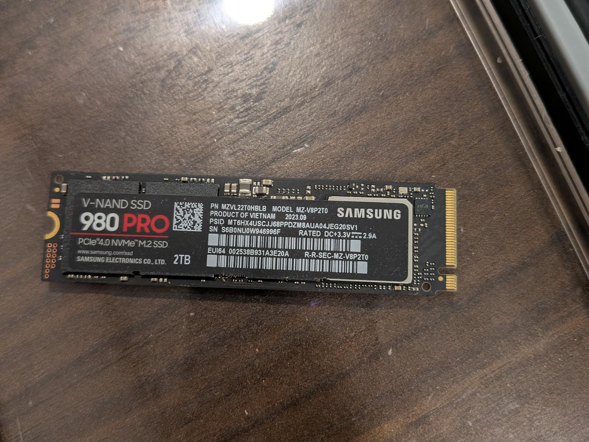 Samsung 980 Pro 2tb