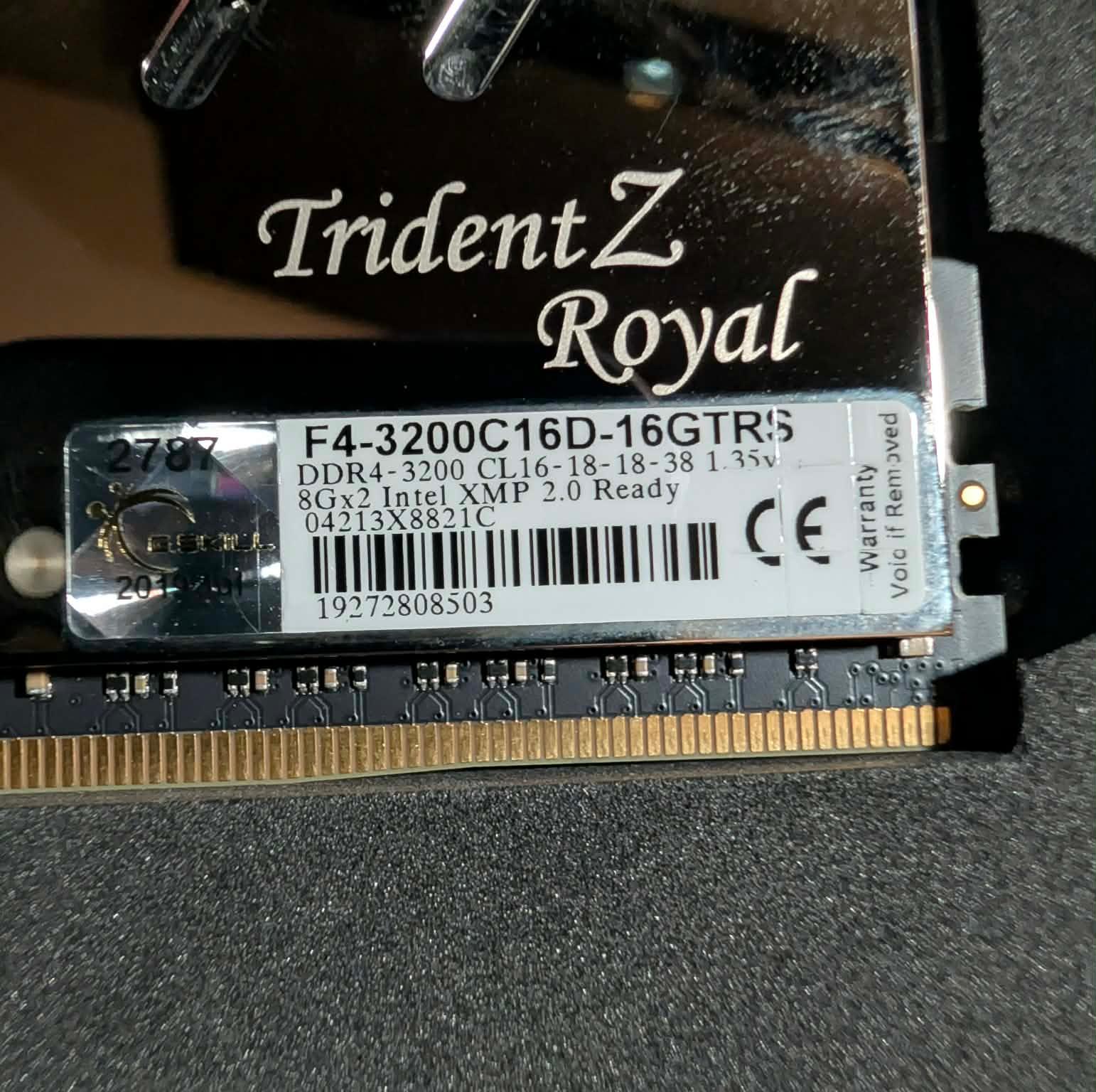 G.Skill Trident Z Royal DDR4 16GB (2x8GB) 3200MHz CL16
