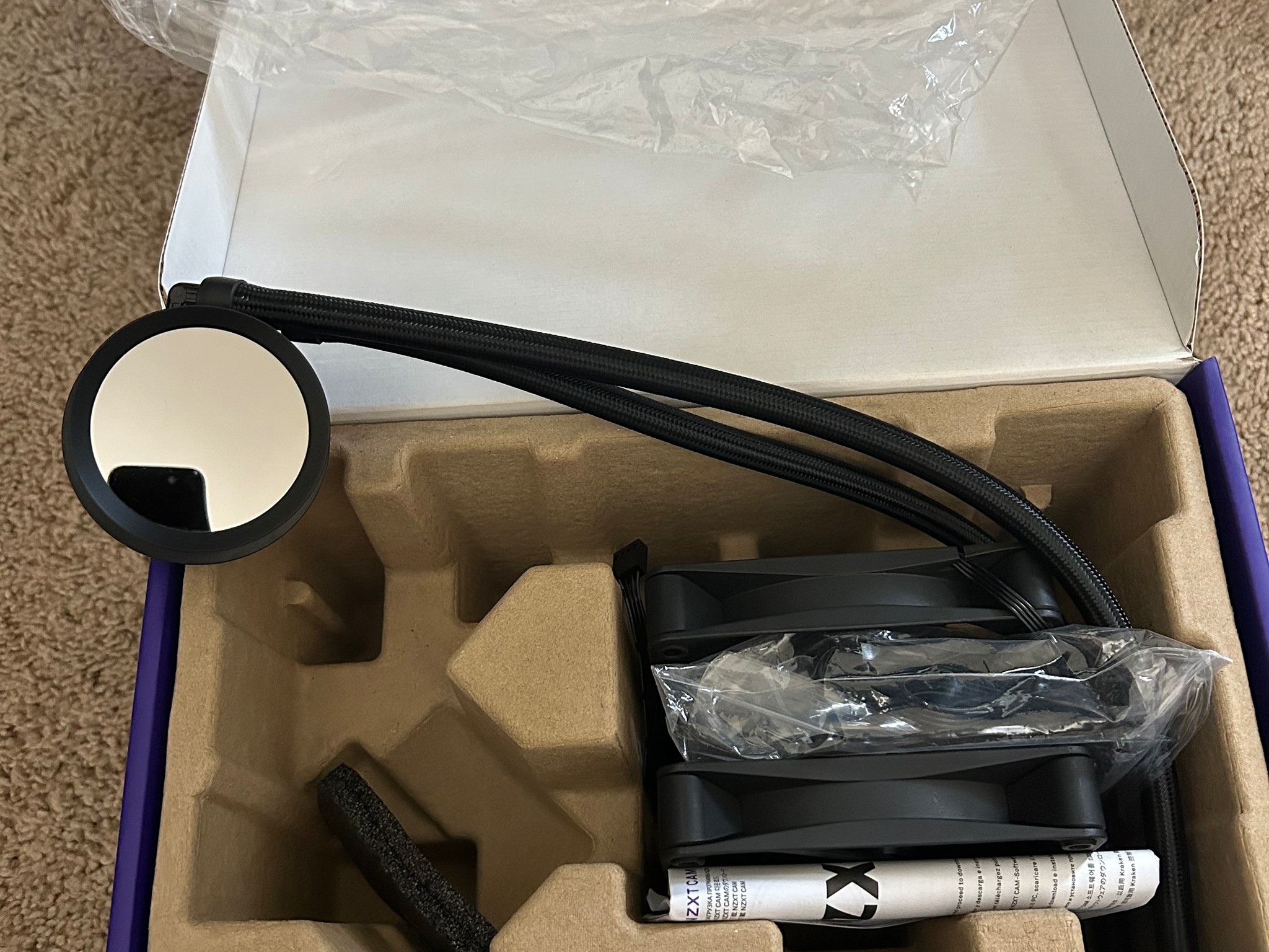 NZXT Kraken 240mm AIO cooler with lcd display