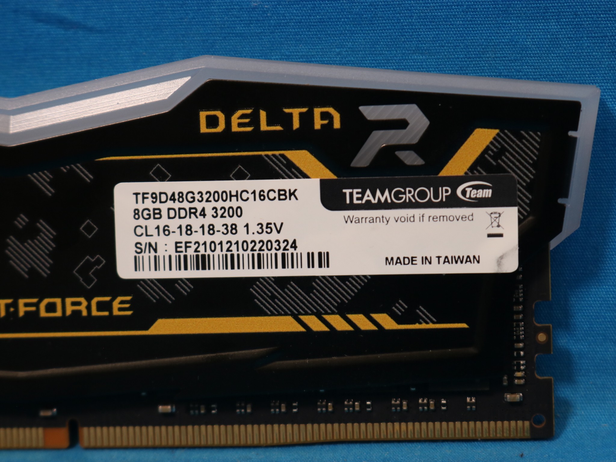 TeamGroup T-Force Delta TUF Gaming Alliance RGB 16GB (2x8GB) DDR4 3200MHz RAM TF9D48G3200HC16CBK