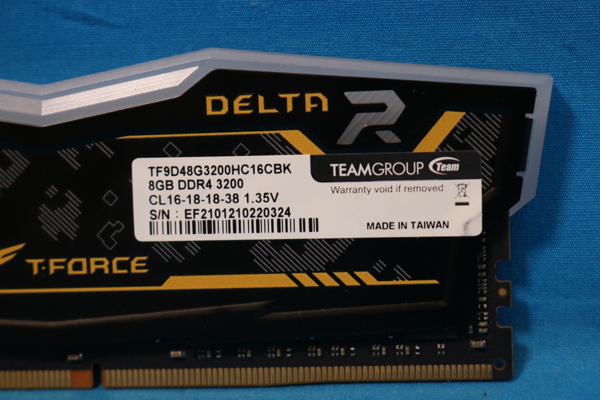 TeamGroup T-Force Delta TUF Gaming Alliance RGB 16GB (2x8GB) DDR4 3200MHz RAM TF9D48G3200HC16CBK
