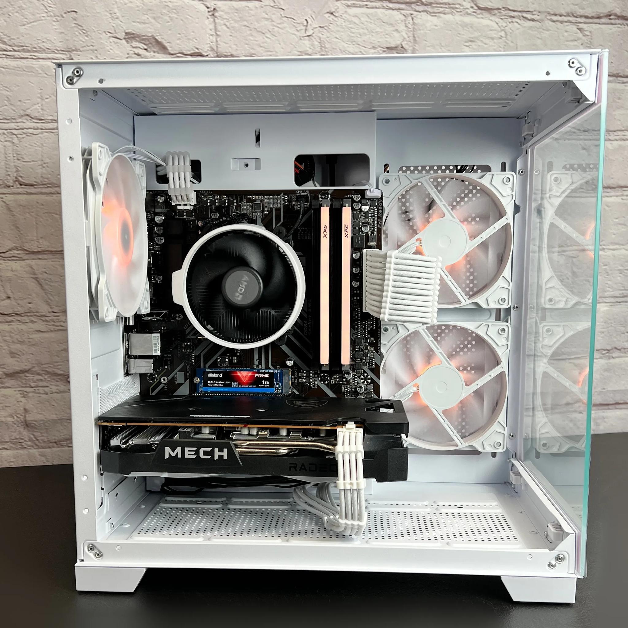 Ryzen 5 3600 RX 6600 16GB RAM 1TB M.2 Wifi 5 Bluetooth Window 10 Gaming PC