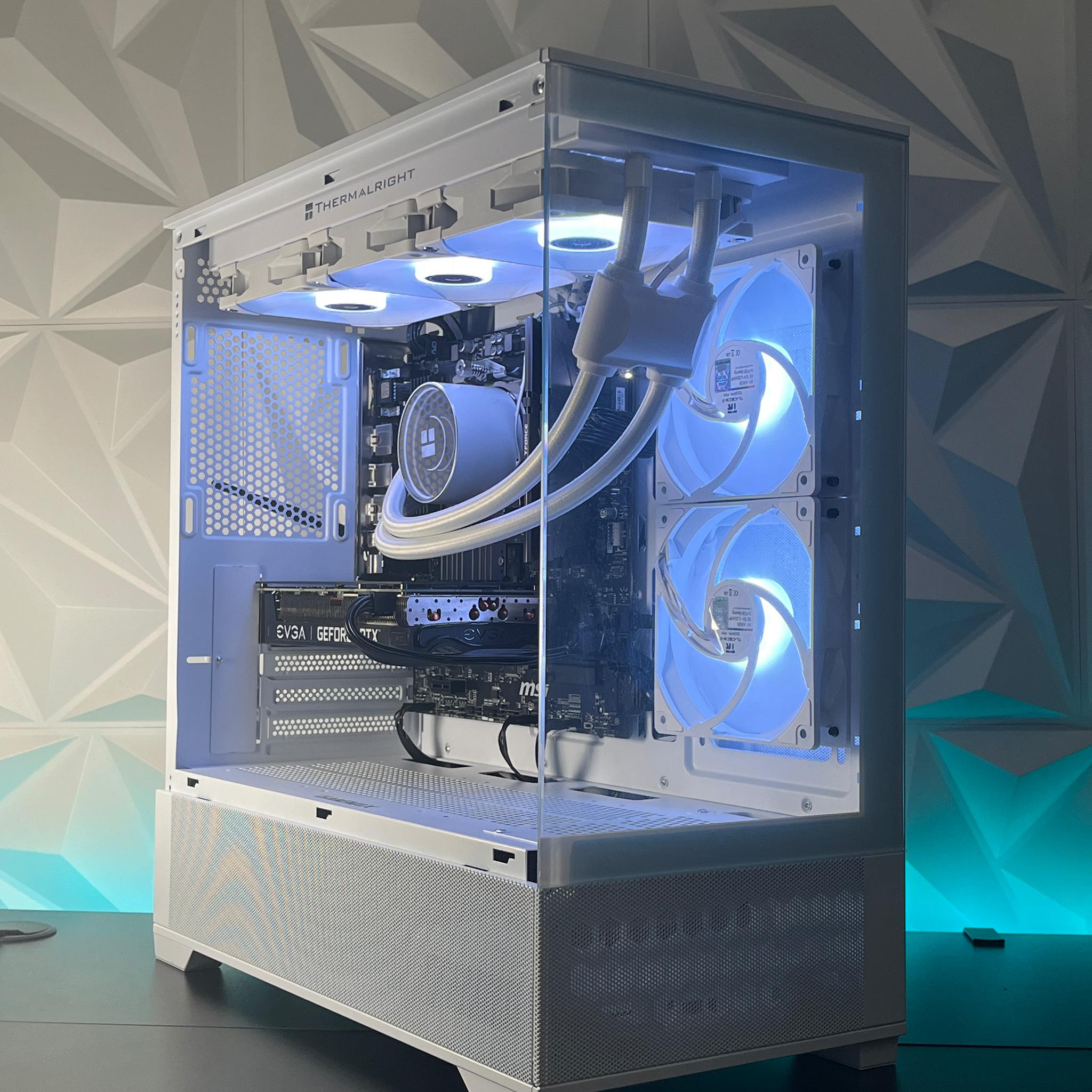 RTX 3060 Ti 8GB, Ryzen 5 4500, 32GB RAM 3200MHz | White RGB Gaming Computer/PC