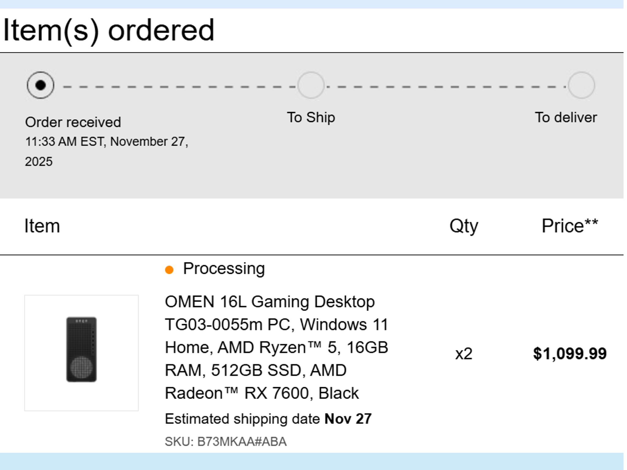 HP OMEN AMD Radeon RX 7600