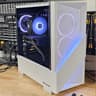 White CyberPower RGB PC Case w\ 4 RGB Fans