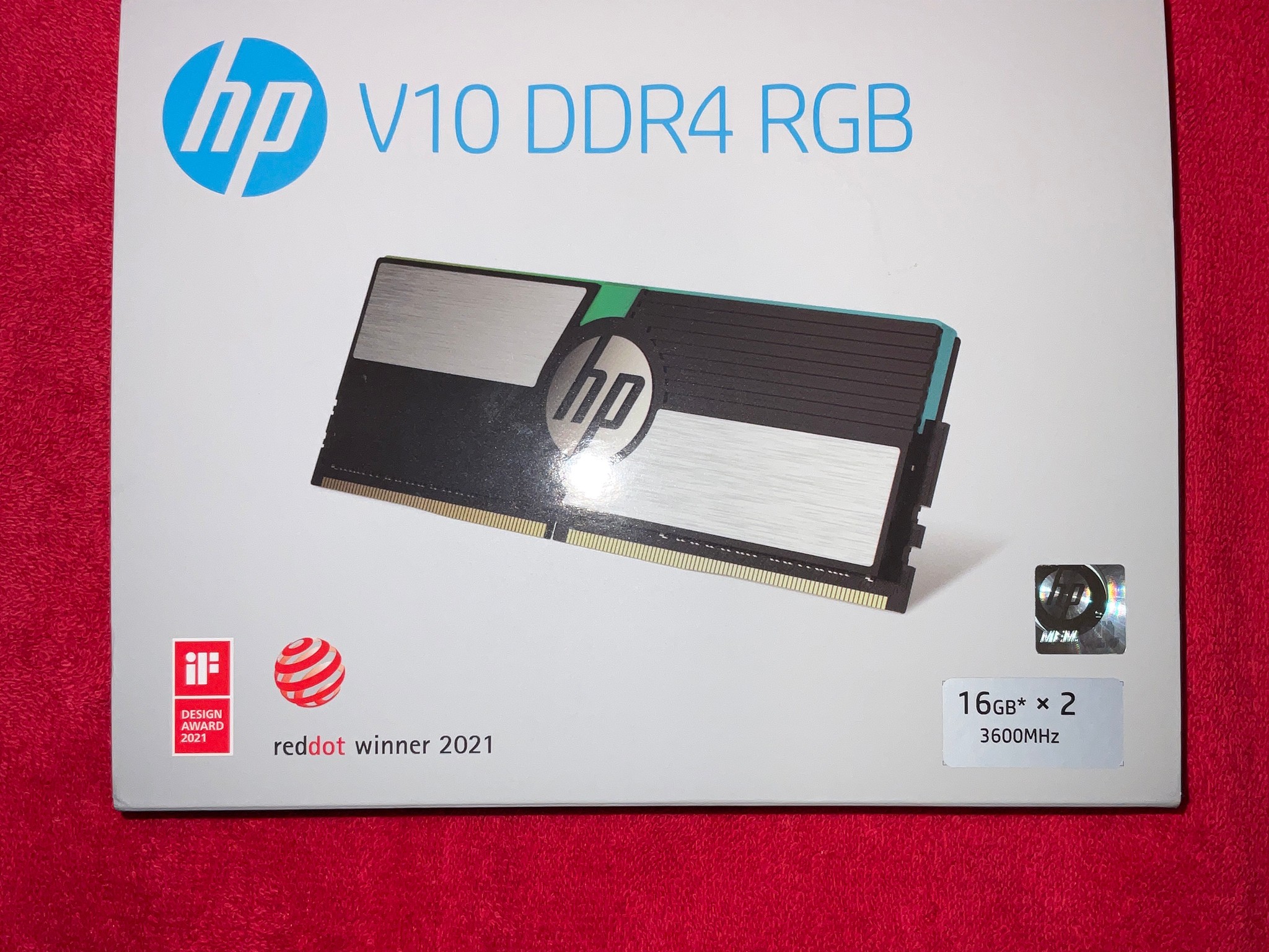HP V10 DDR4 RGB 3600MHz 32GB (2 X 16GB) CL14-15-15-35