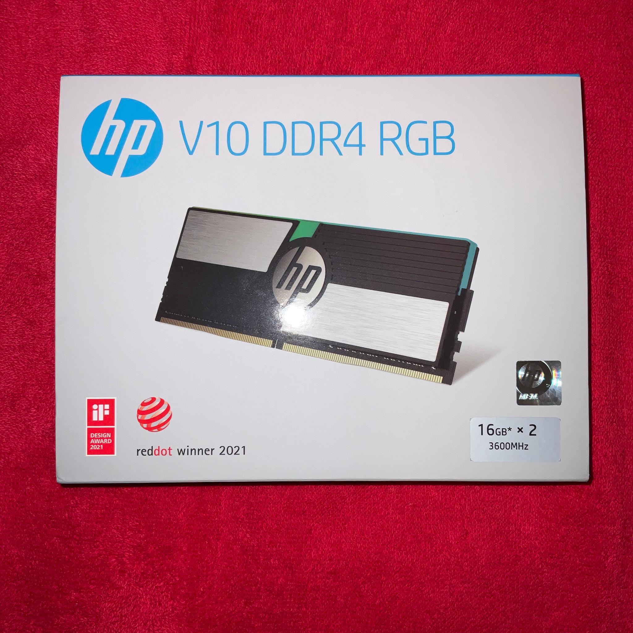 HP V10 DDR4 RGB 3600MHz 32GB (2 X 16GB) CL14-15-15-35