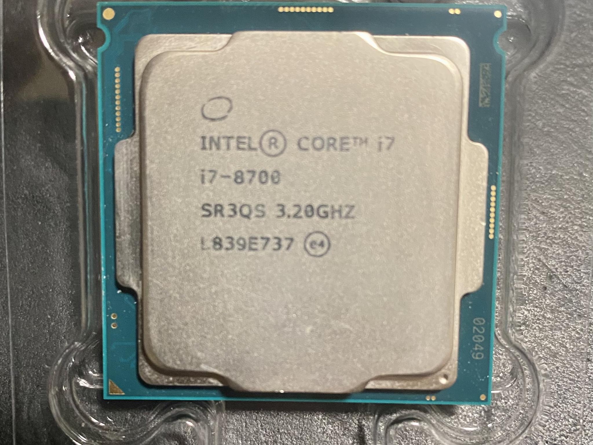 Intel i7-8700 SR3QS 3.20GHz 6 cores 12 threads
