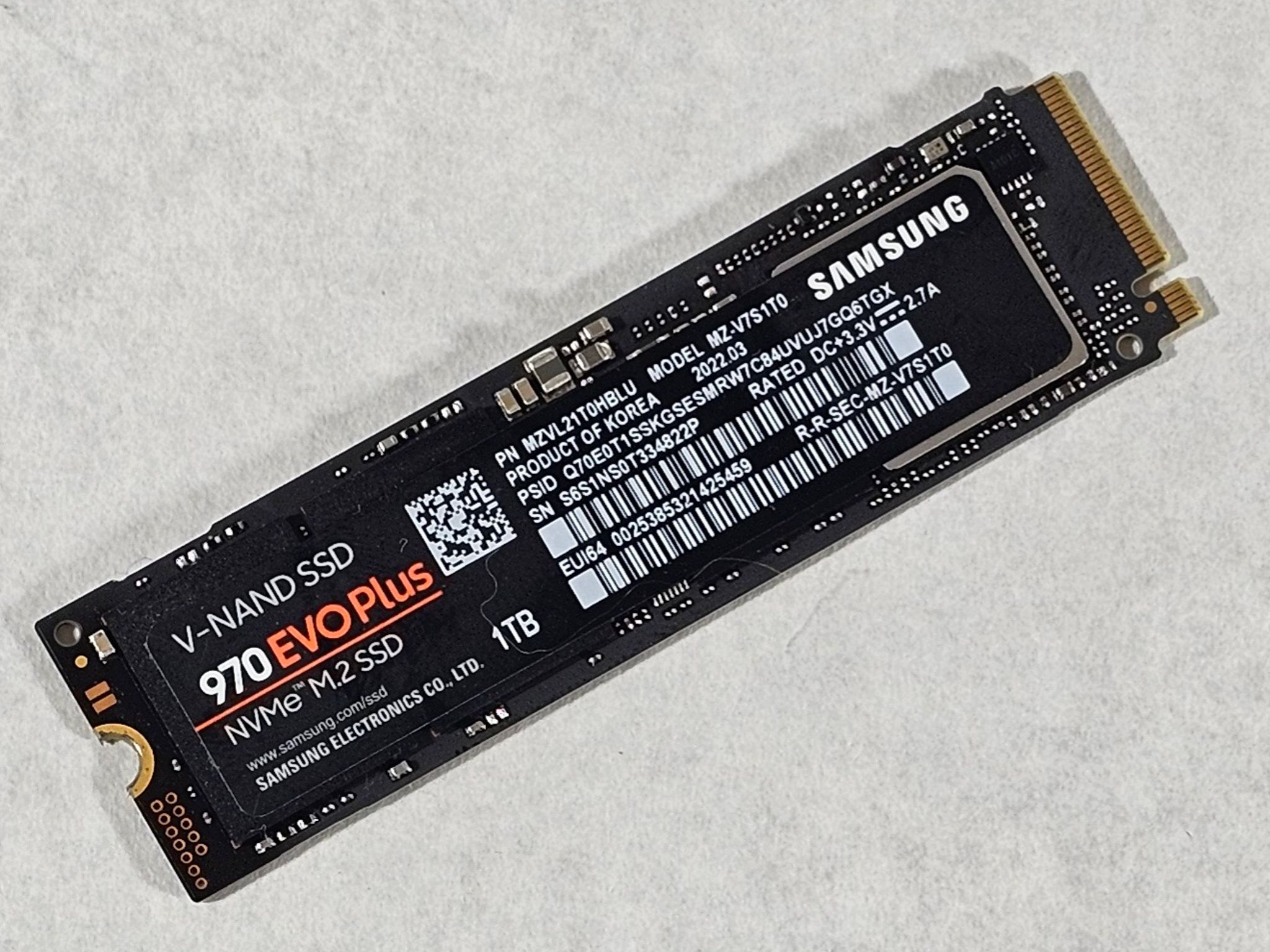 1TB NVMe M.2-371 SSD - Samsung 970 EVO Plus