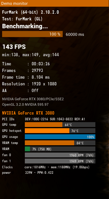 Asus TUF GAMING GeForce RTX 3080 10GB