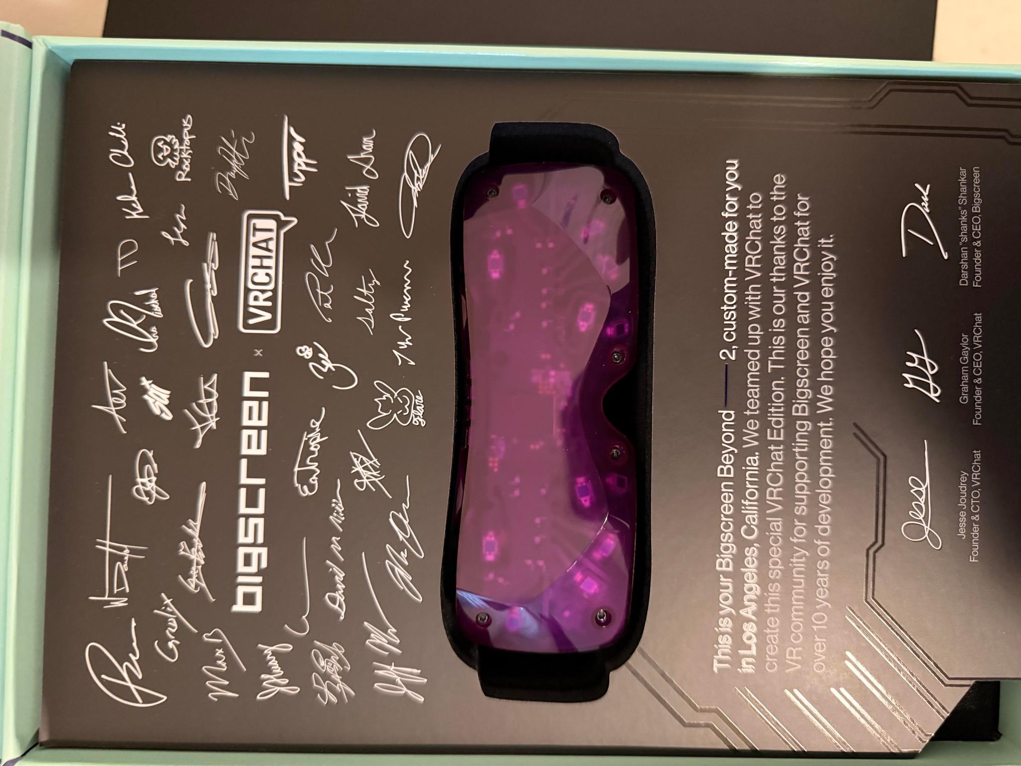 Big screen beyond 2 VRC Edition With Eye Tracking, Included Audio headstrap.