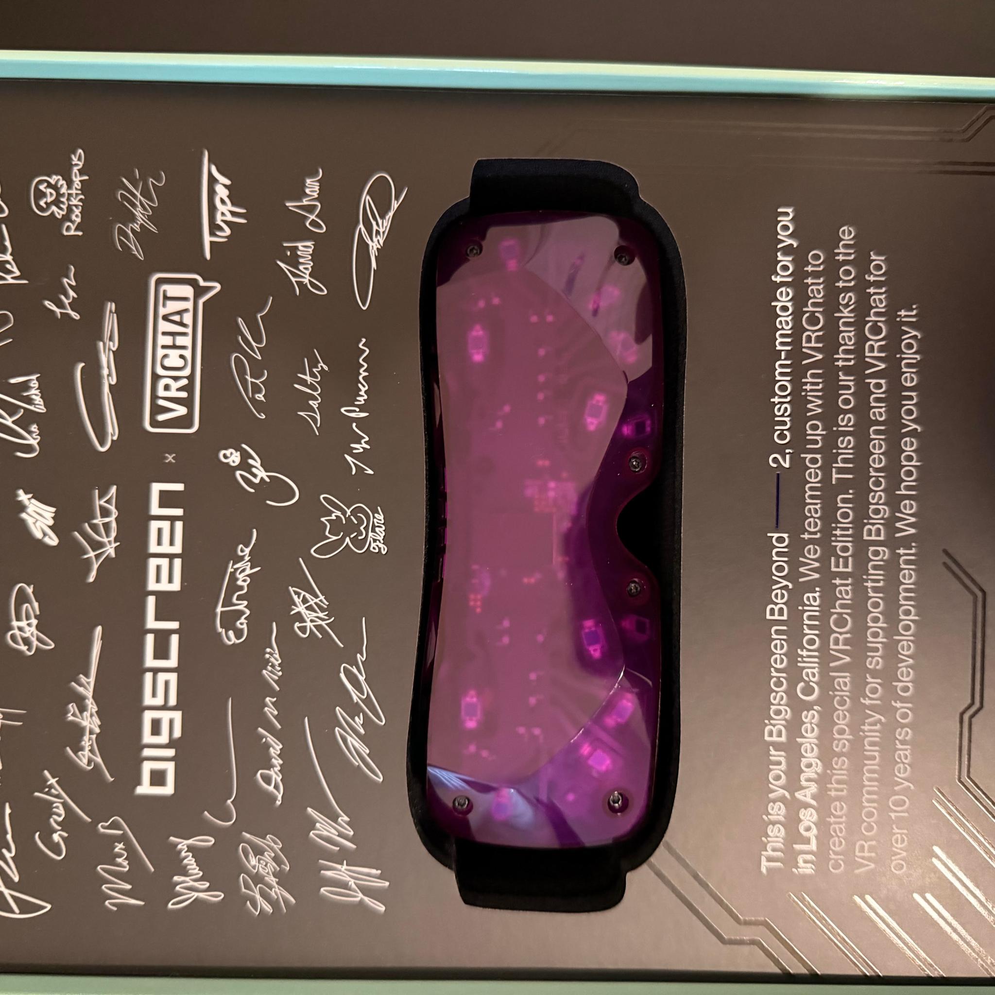 Big screen beyond 2 VRC Edition With Eye Tracking, Included Audio headstrap.