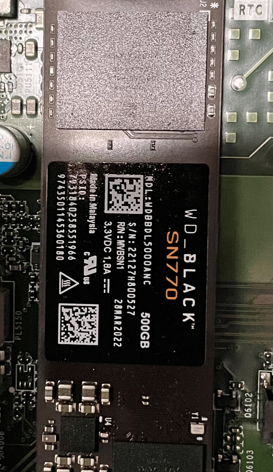 Western Digital Black SN770 500gb