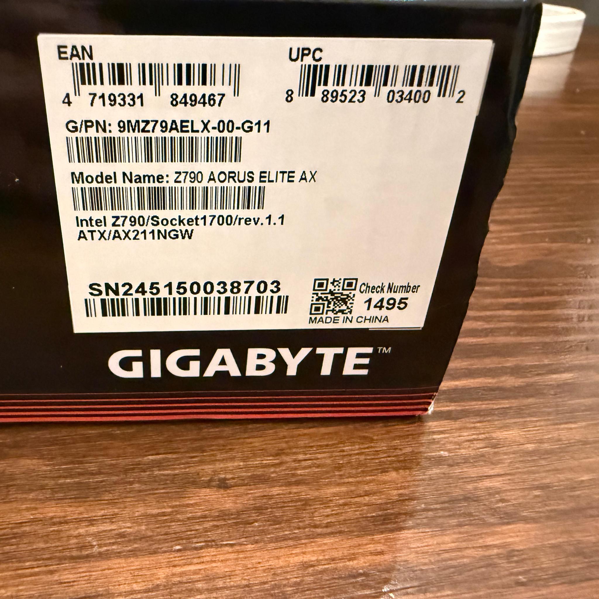 Gigabyte Z790 APRUS ELITE AX — BRAND NEW