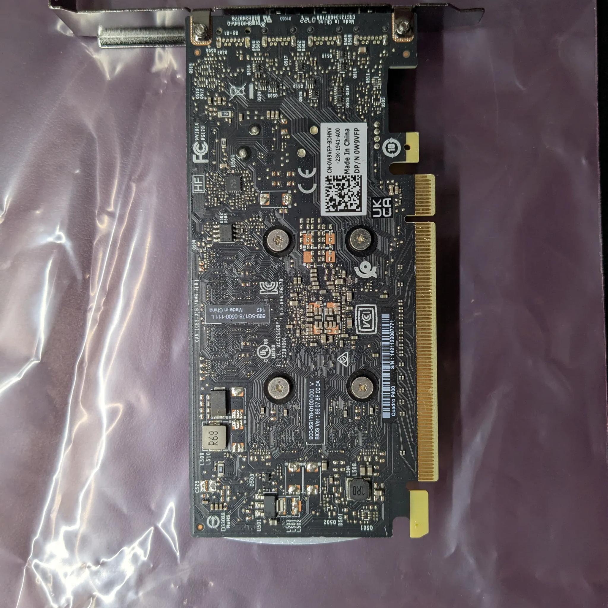Nvidia Quadro P400 - Tested - 2GB, 3x Mini DP, 30W TDP