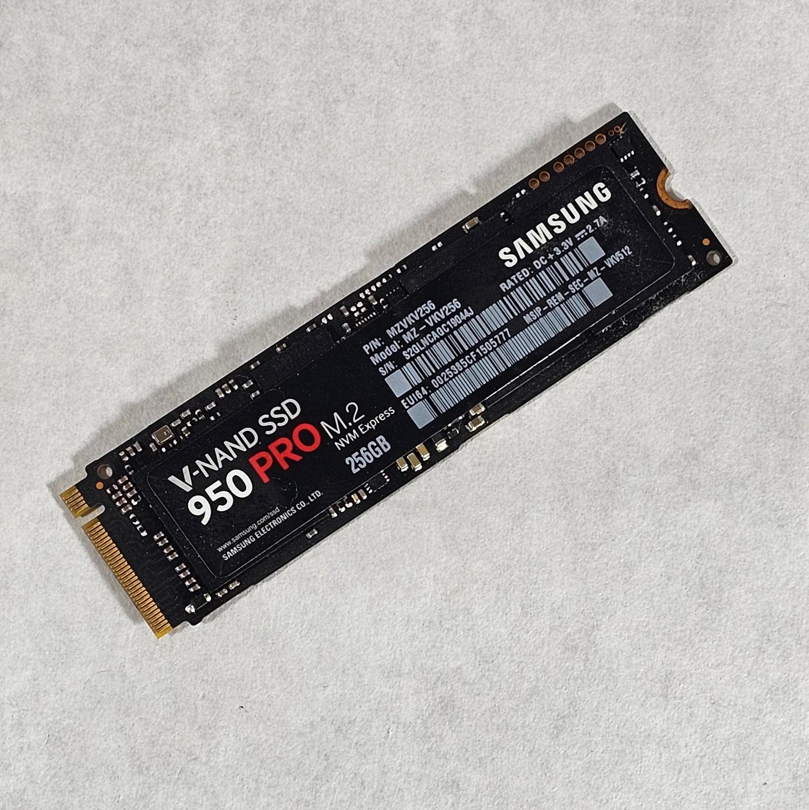 256GB NVMe M.2 SSD Samsung 950 PRO V-NAND - Fully Tested