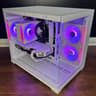 White Gaming PC (RX 580 8GB + Intel Core I7-7700 + 16GB DDR4 + SSD + HDD)