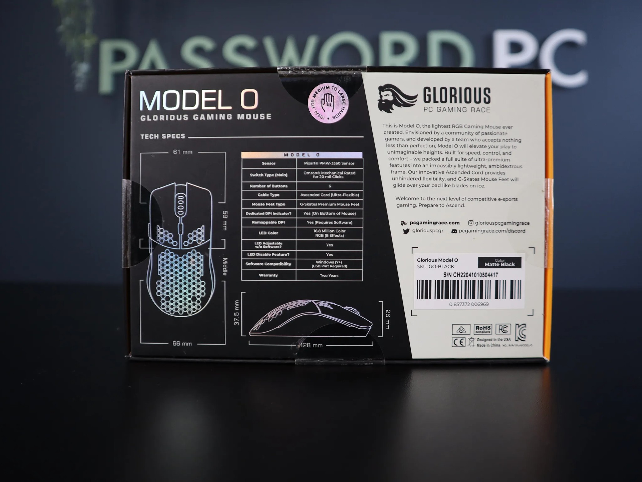 BRAND NEW GLORIOUS MOUSE | MODEL 0 | BLACK | SEALED IN BOX!