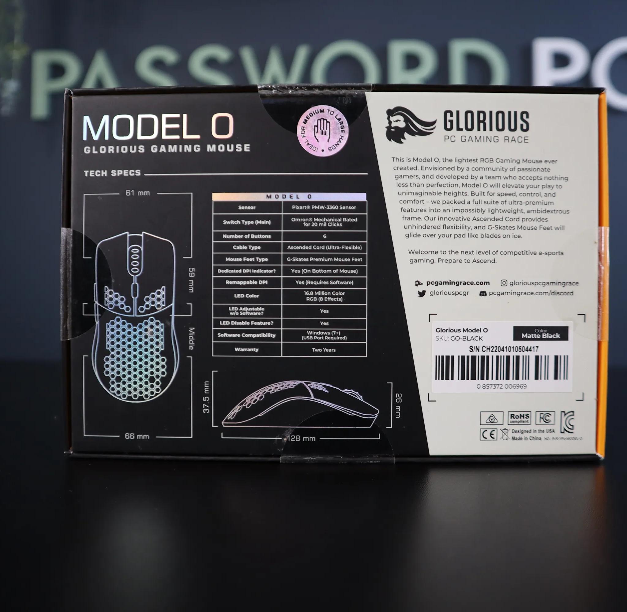 BRAND NEW GLORIOUS MOUSE | MODEL 0 | BLACK | SEALED IN BOX!