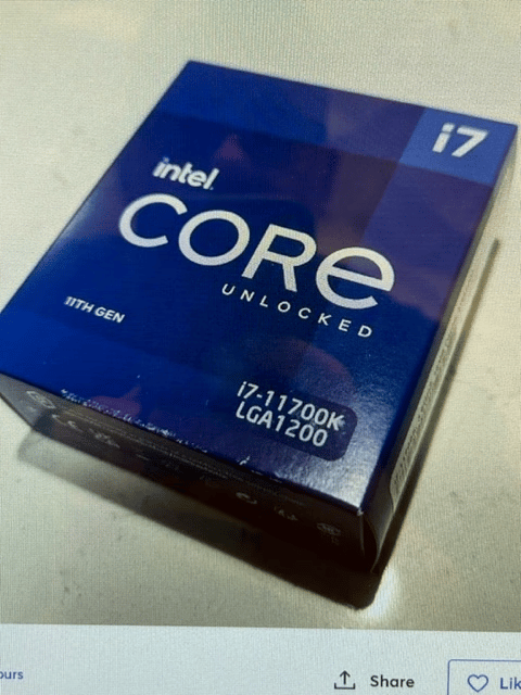 Intel Core i7-11700K Rocket Lake 3.6GHz Eight-Core LGA 1200 Boxed Processor - Heatsink Not Included