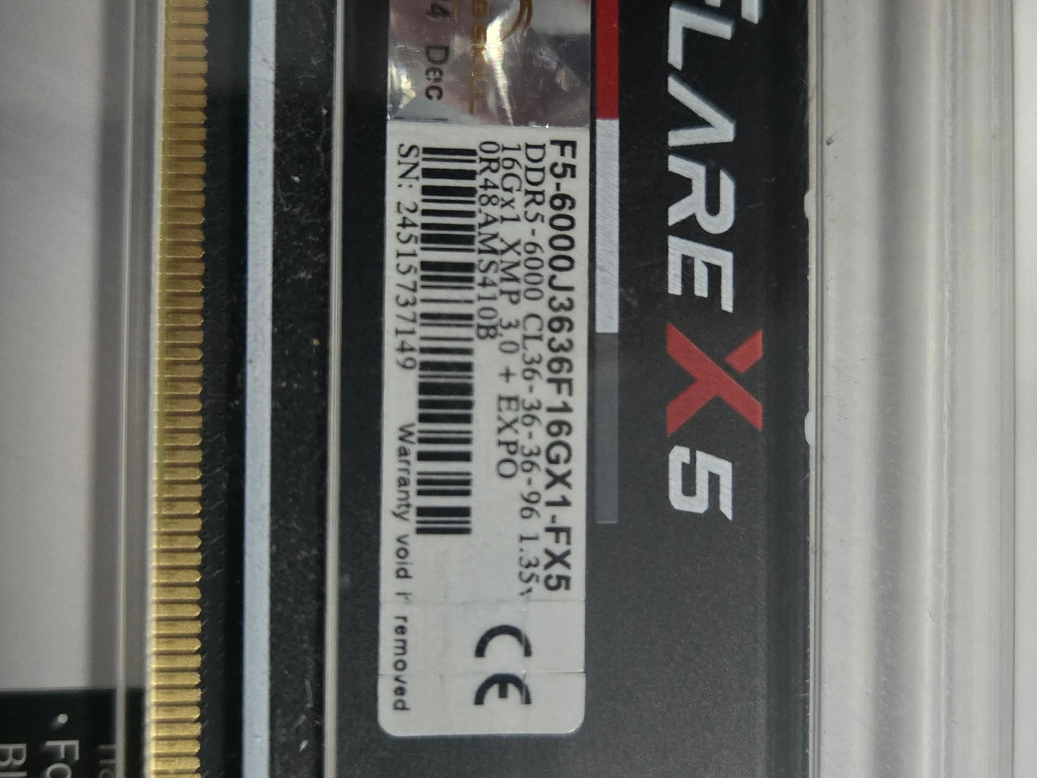 G.Skill Flare X5 DDR5 16 gig. Brand new, never opened