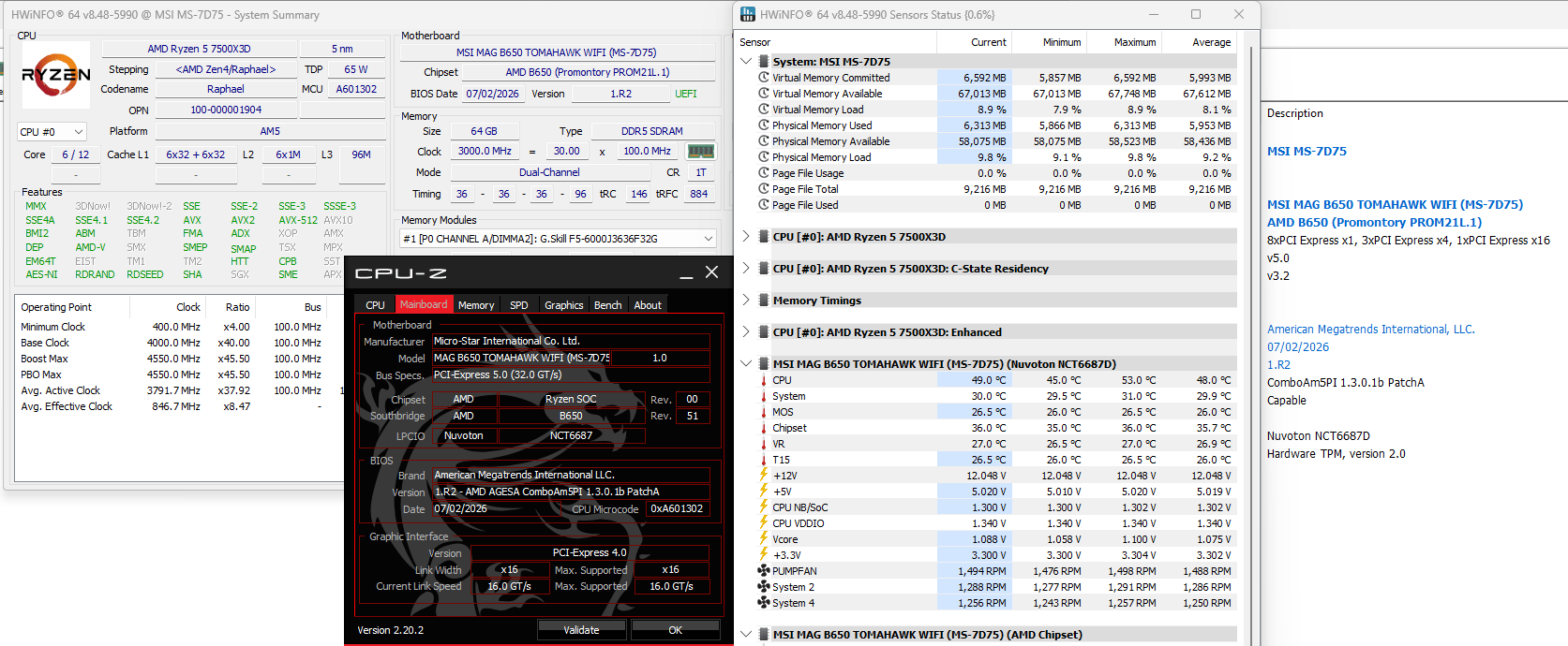 MSI MAG B650 Tomahawk WiFi (Motherboard)