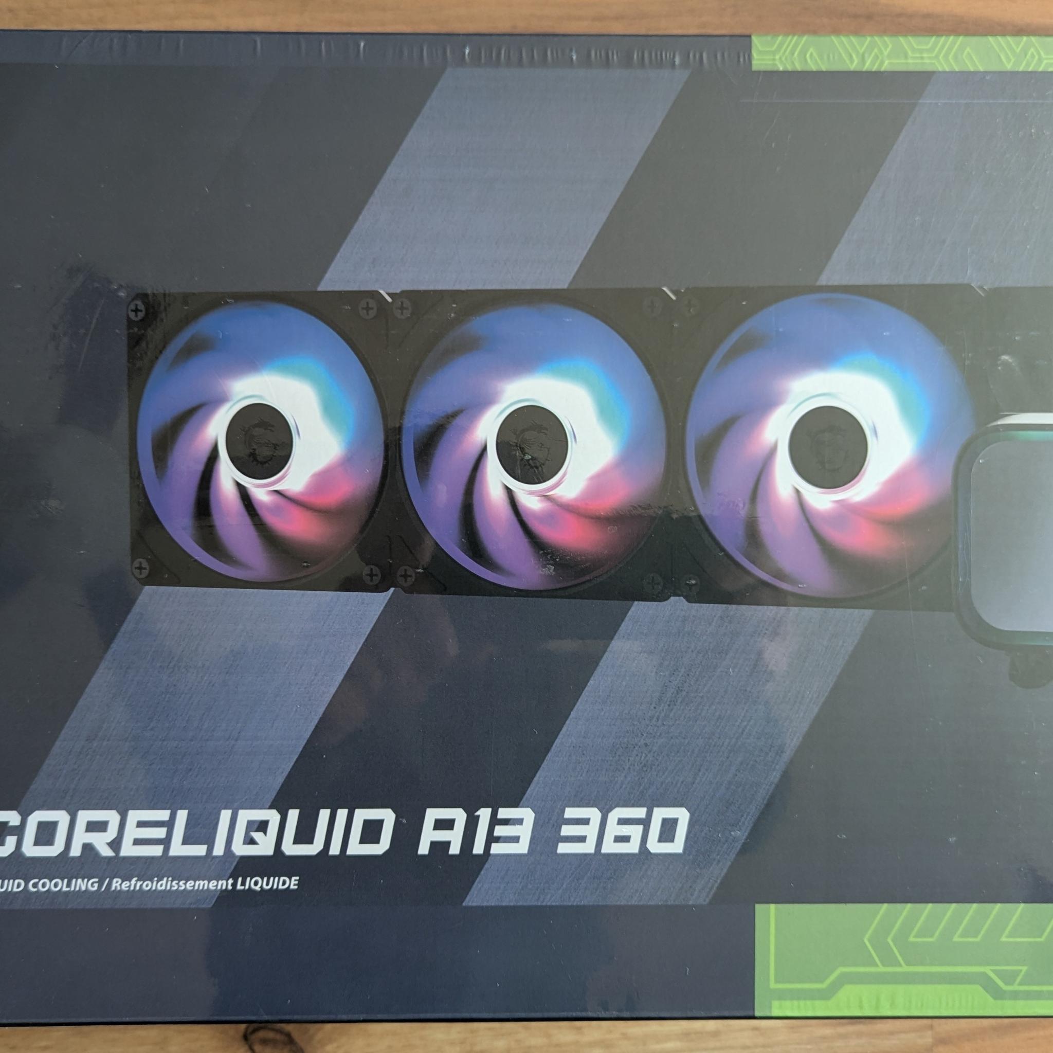 MSI MAG Coreliquid A13 360mm Black ARGB AIO Cooler LGA 1700/1851/AM5/AM4 Sockets Brand New Sealed