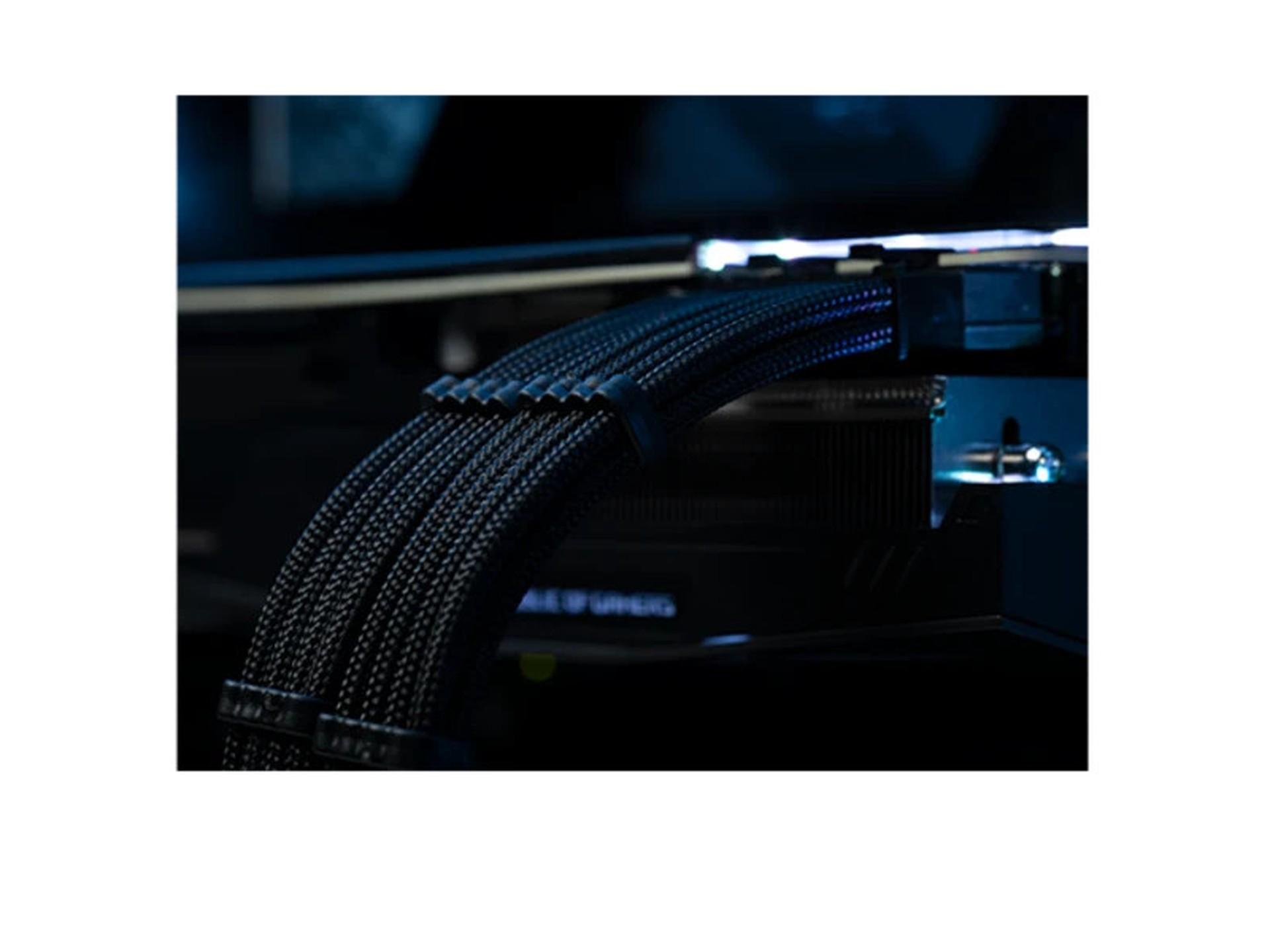 CableMod Sleeved 24-Pin ATX PSU Extension Cable Single Black - New
