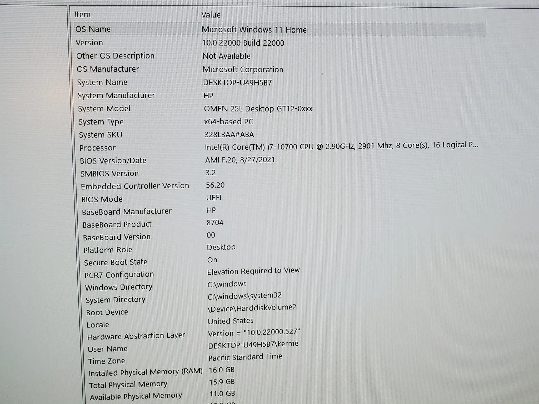 HP Omen 25L Gaming Computer RTX 2060 GPU