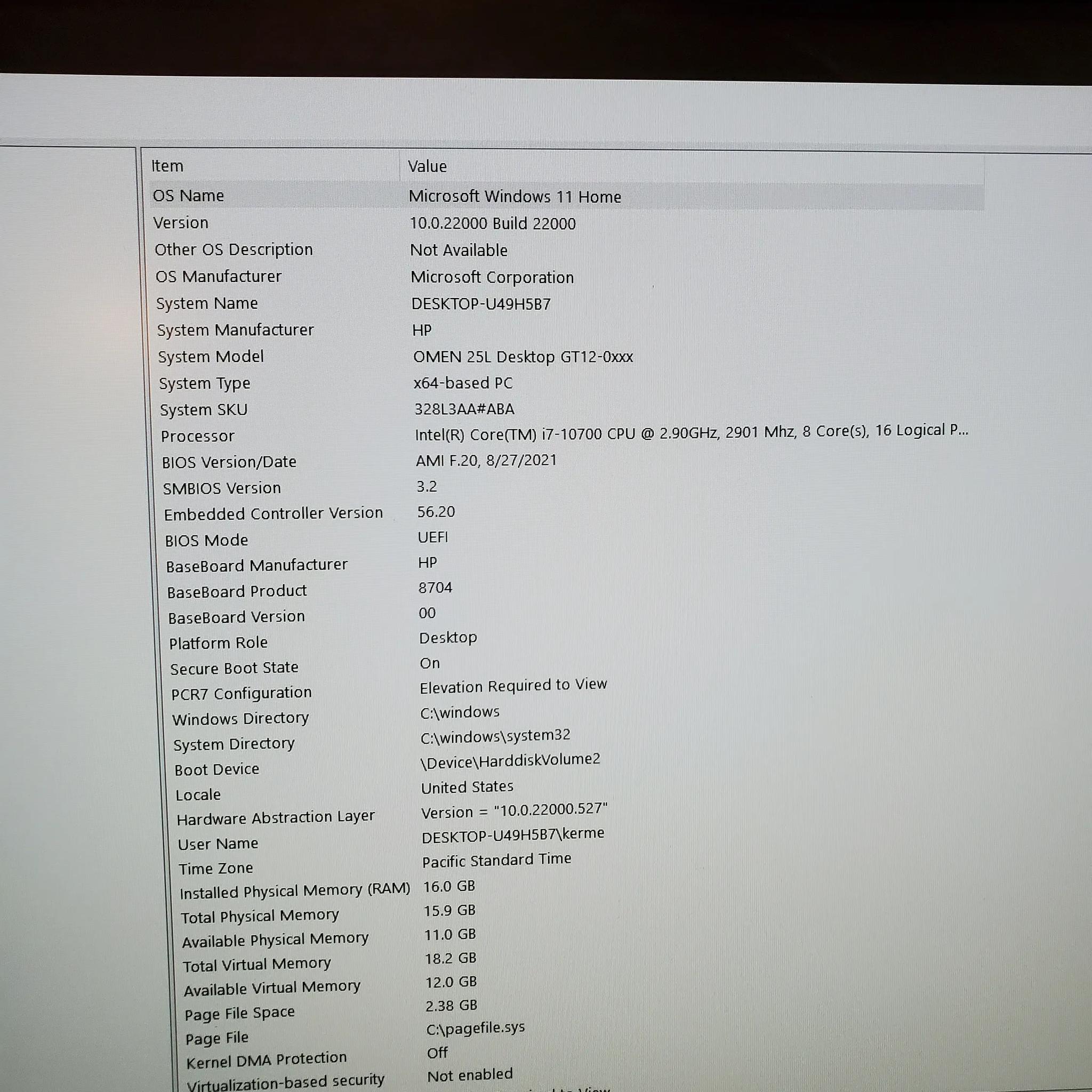 HP Omen 25L Gaming Computer RTX 2060 GPU