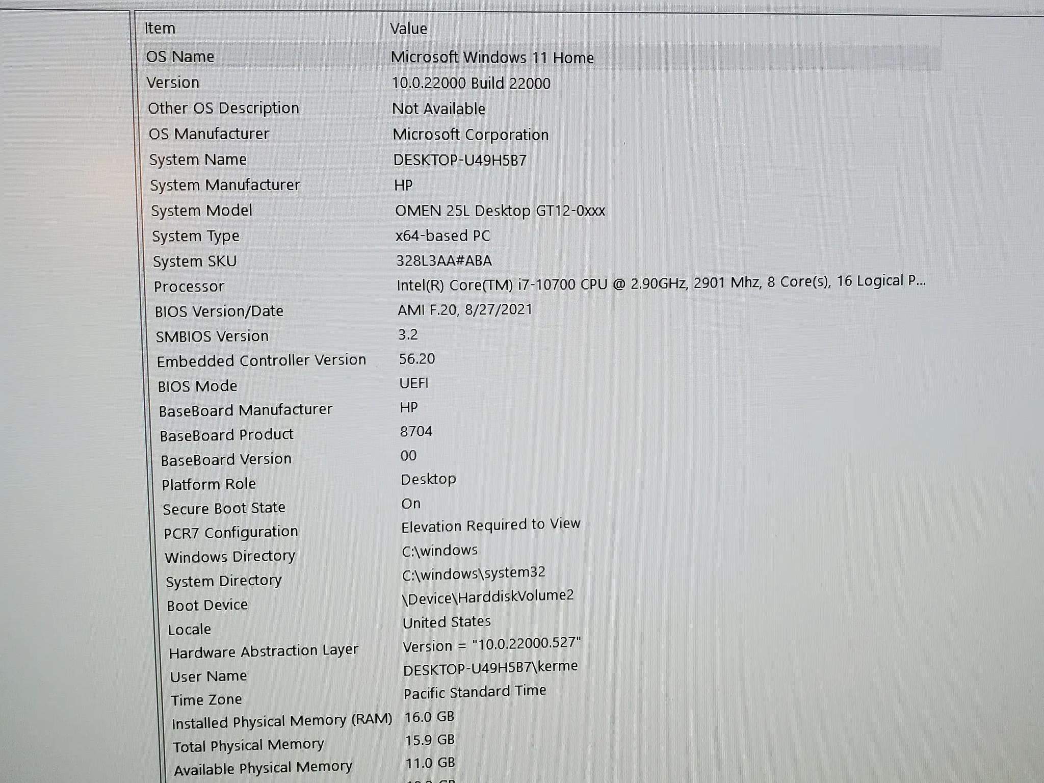 HP Omen 25L Gaming Computer RTX 2060 GPU