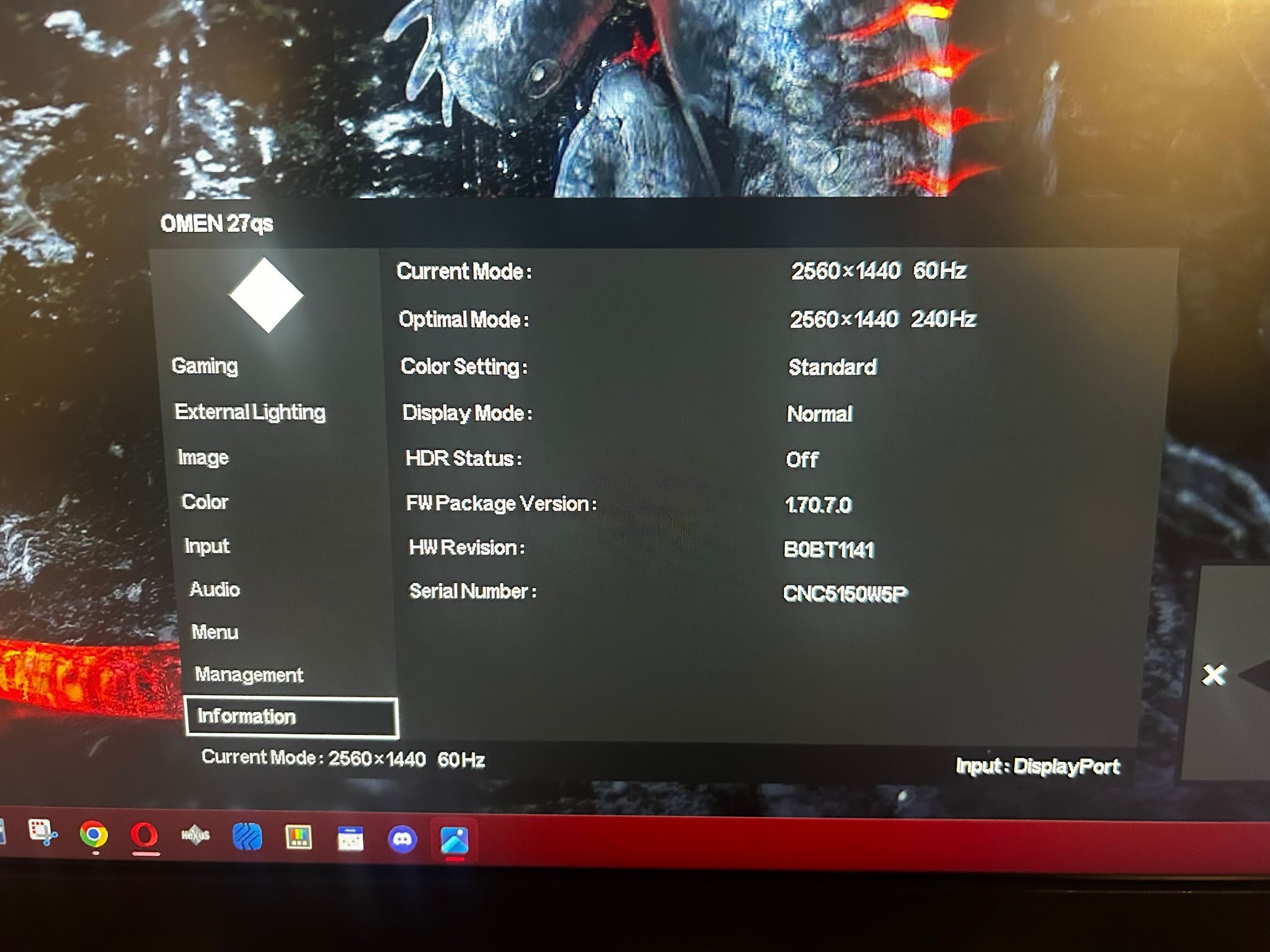 NEW HP OMEN 27" 2K QHD (2560 x 1440) (240hz) Gaming Monitor