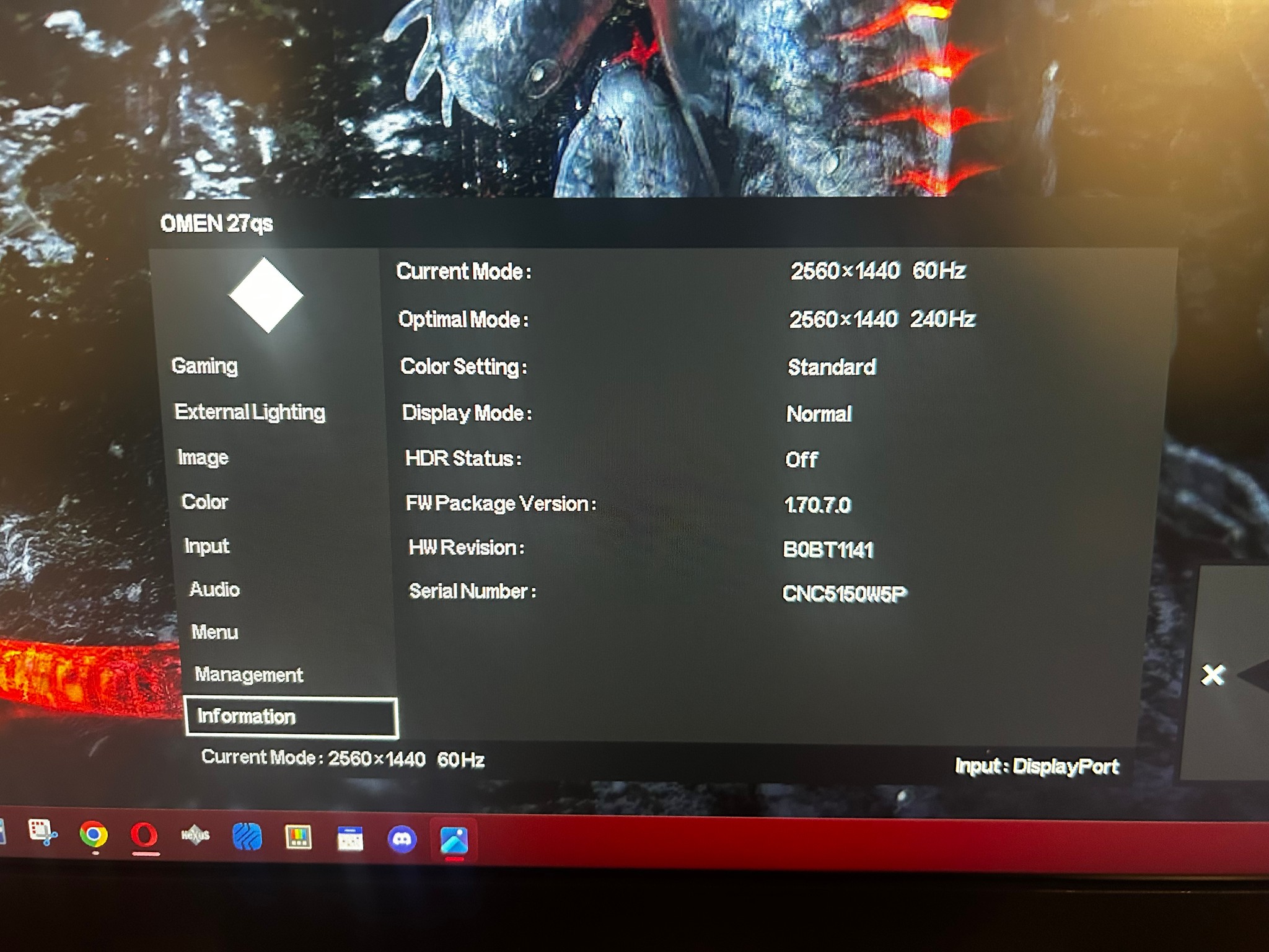 NEW HP OMEN 27" 2K QHD (2560 x 1440) (240hz) Gaming Monitor