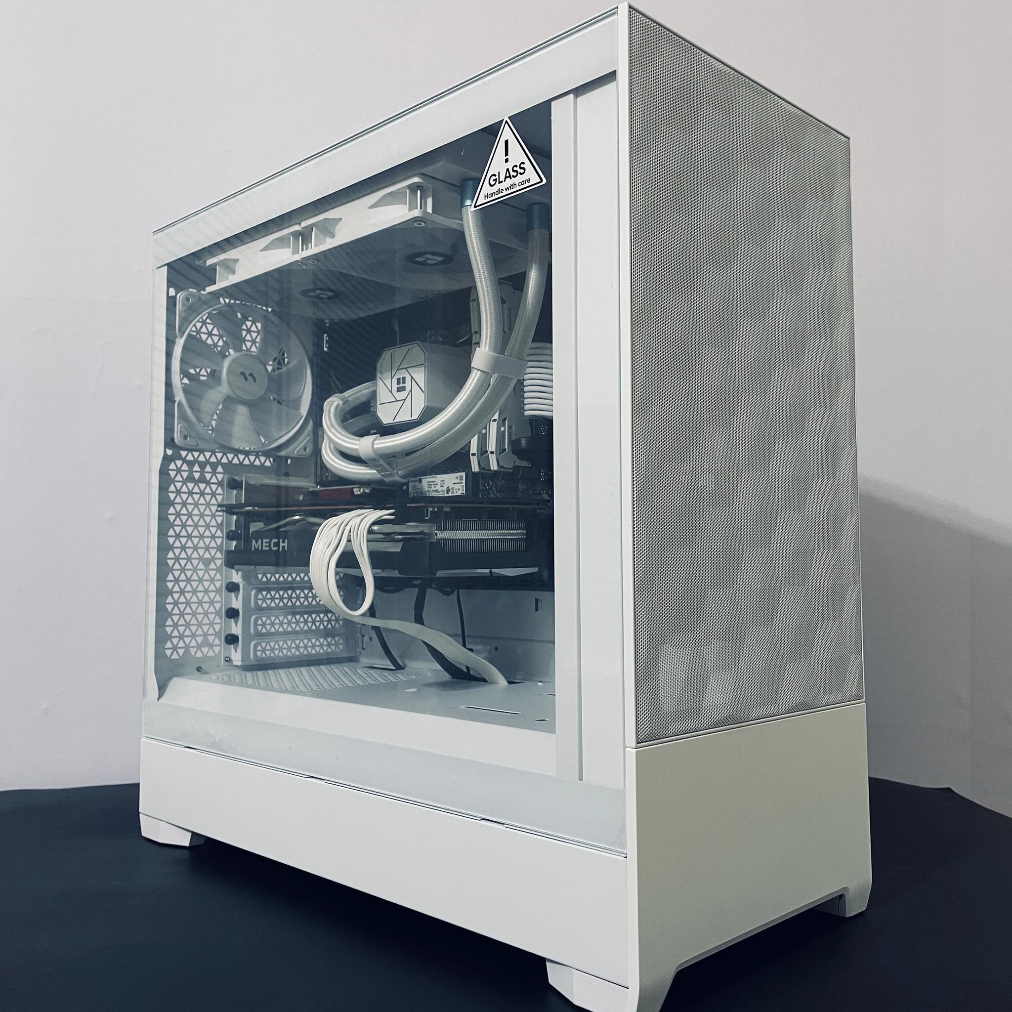 ❄️Liquid Cooled White Gaming PC 1440p - Ryzen 5 5600 ● 32GB RAM ● 1TB NVMe SSD - RX 6700 XT 12GB