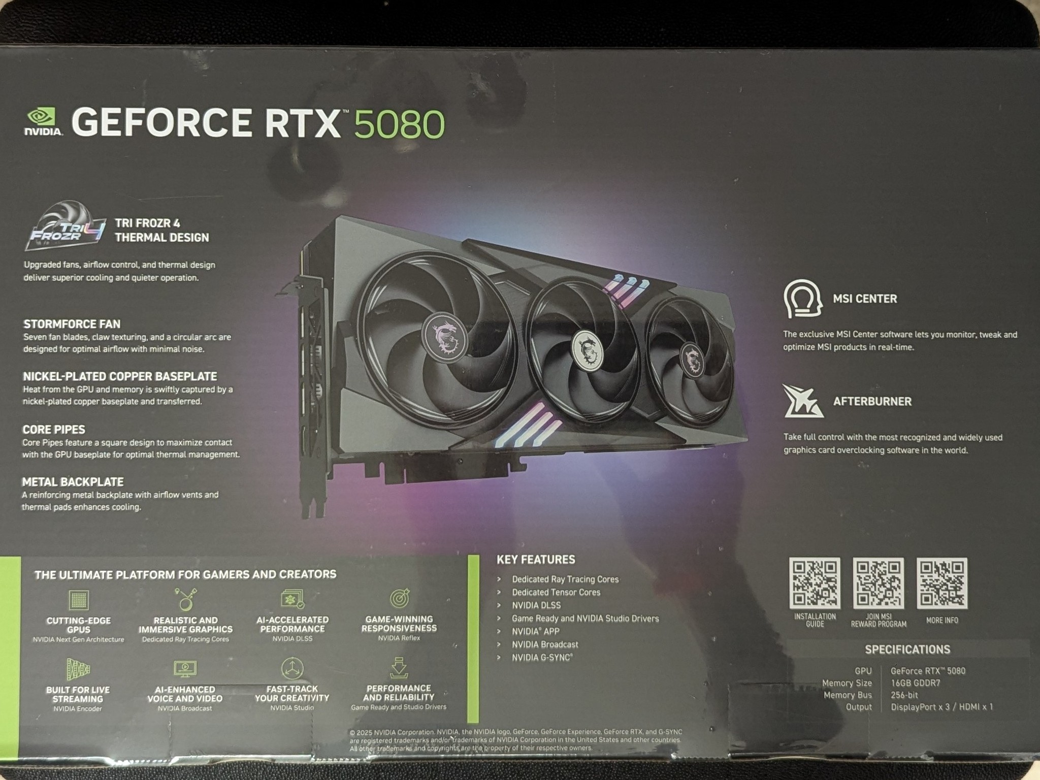 MSI Gaming Trio OC Nvidia 5080 Like New All Original Parts and Packaging