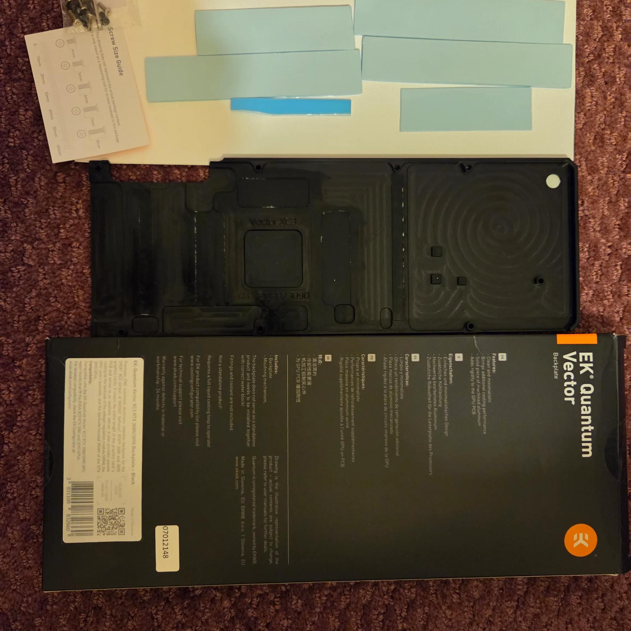 RTX 3090 EVGA XC3 EK Quantum Waterblock + Active Backplate + EK Quantum Vector Backplate