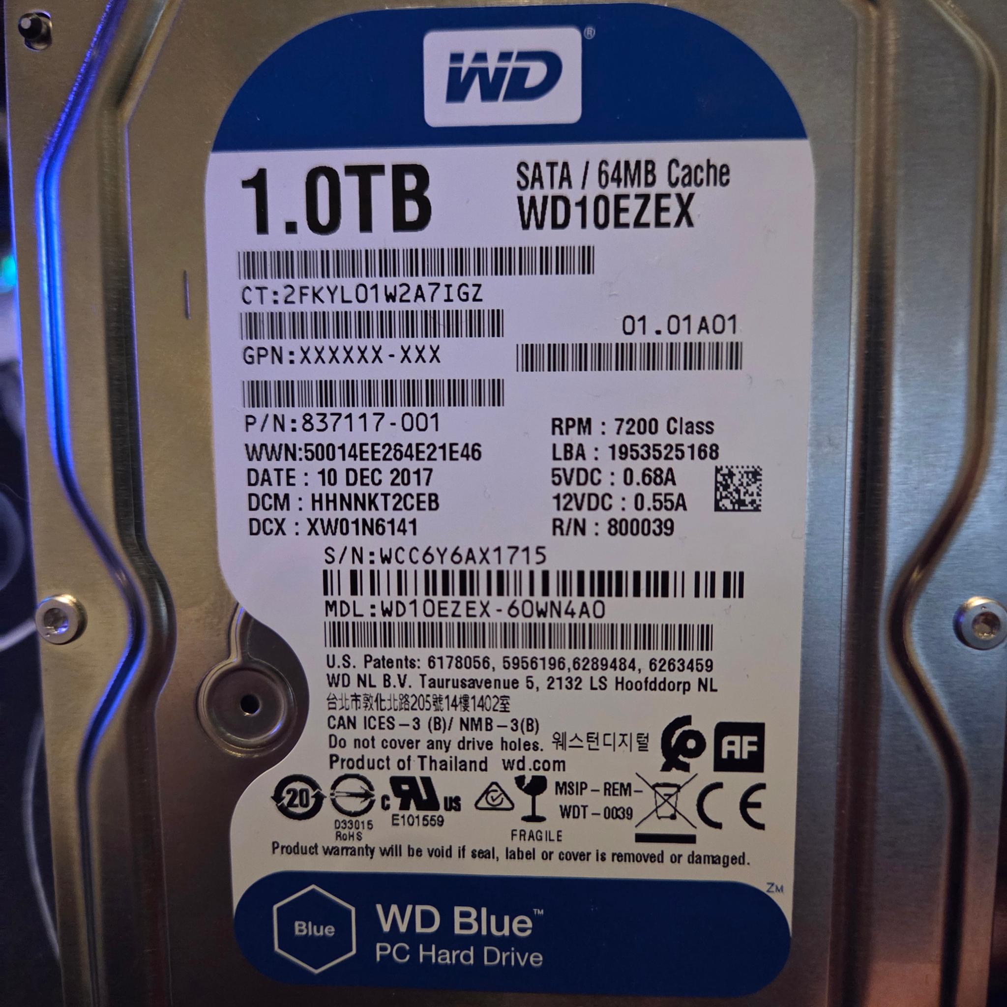 WD Blue 3.5" HDD
