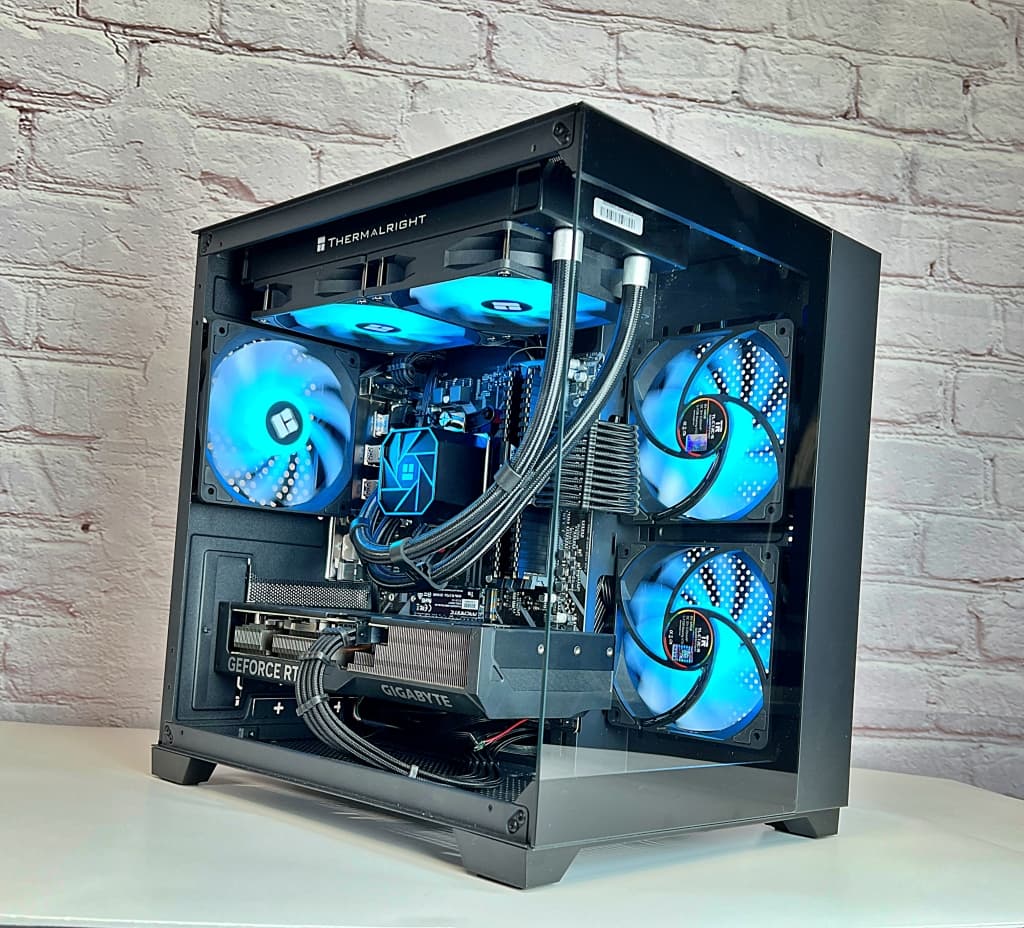 Liquid Cooled RTX 4070 Ryzen 5 5600X 32GB RAM 1TB M.2 Win 11 Gaming PC
