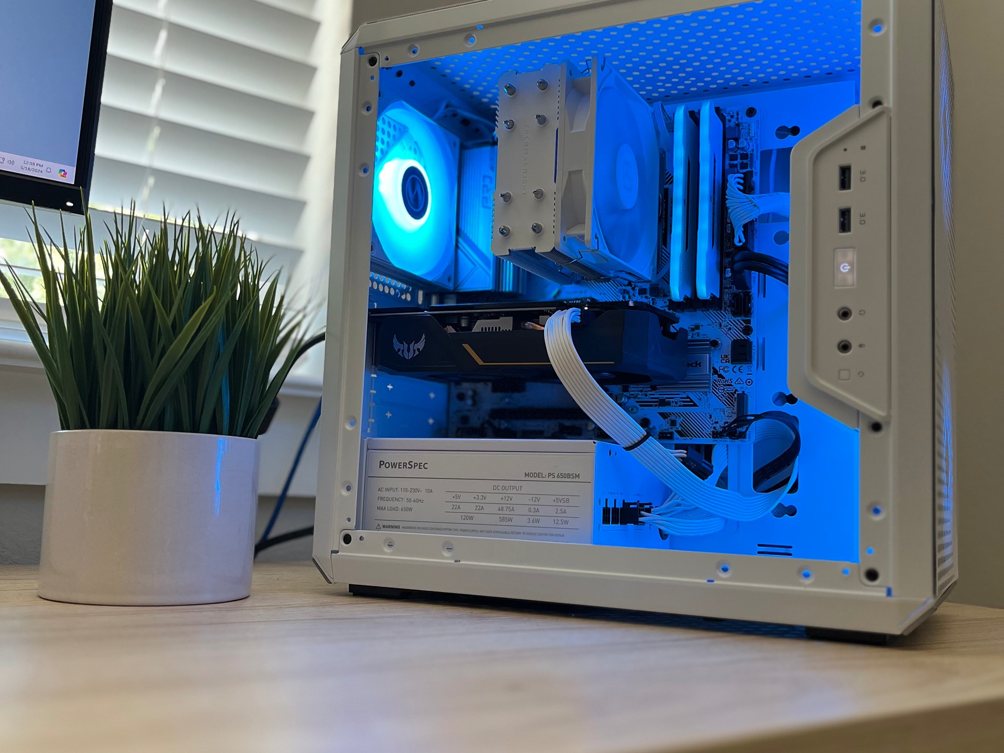 CUSTOM WHITE GAMING PC | RYZEN 5 5500 | GTX 1660 TI | RAM DDR4 16GB | 1T SSD | WIN 11 PRO