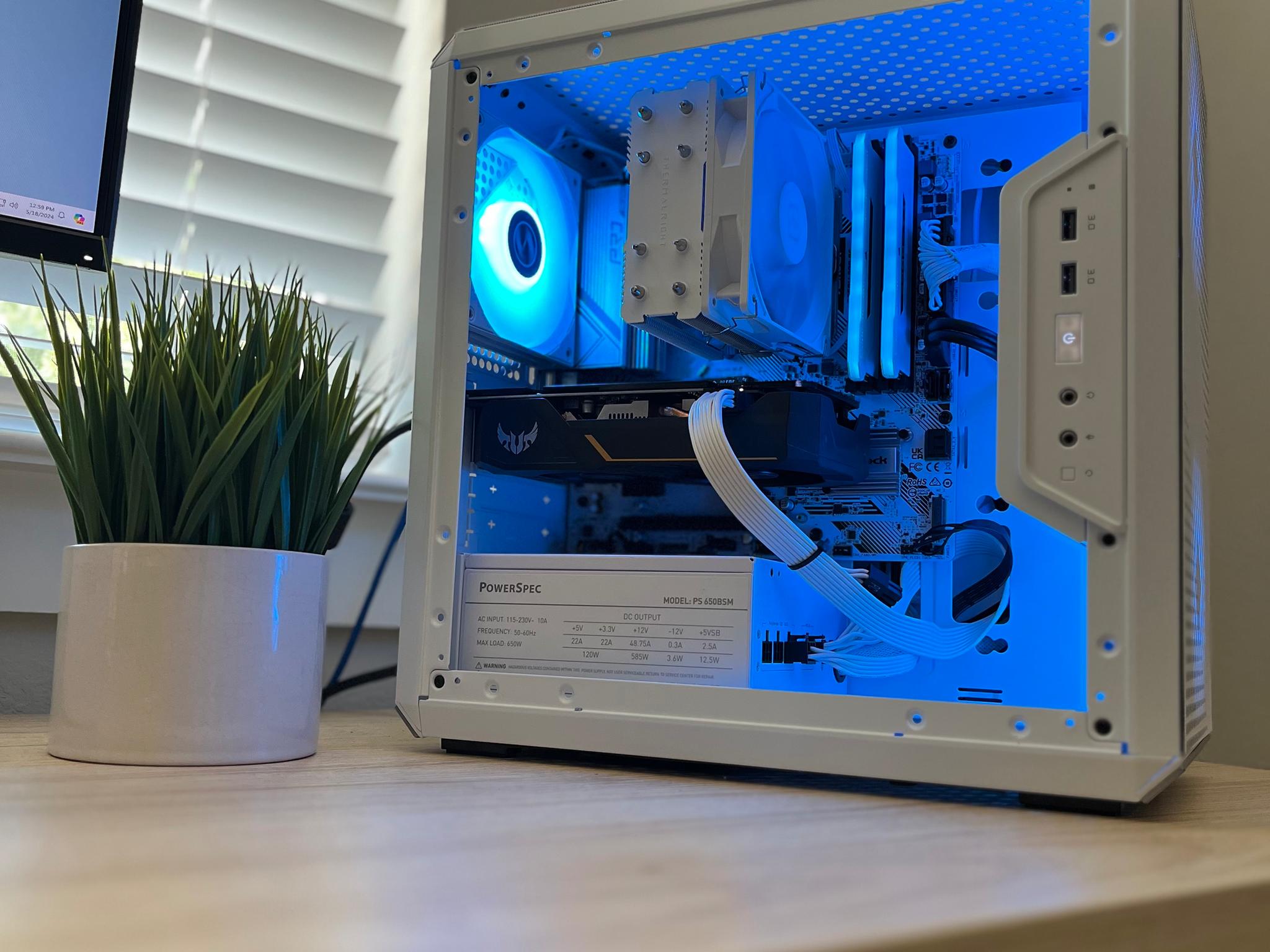 CUSTOM WHITE GAMING PC | RYZEN 5 5500 | GTX 1660 TI | RAM DDR4 16GB | 1T SSD | WIN 11 PRO
