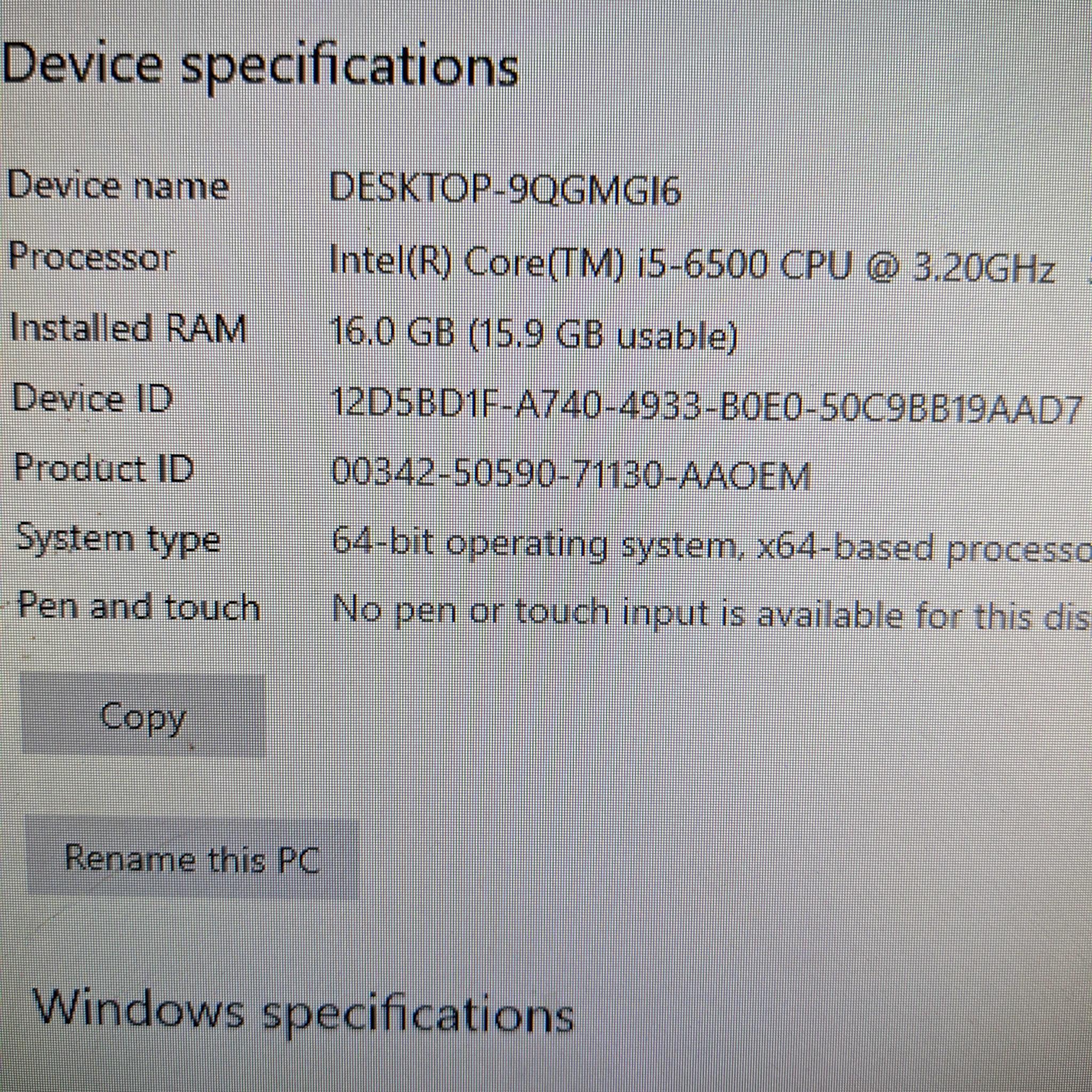 Gaming PC - 1050ti SC + i5 + 16GB DDR4
