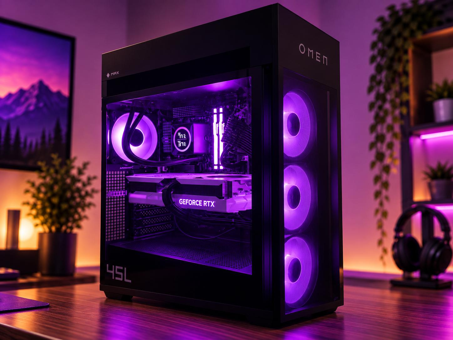 HP OMEN MAX 45L Gaming PC | Ryzen 7 9700X | RTX 4070 Ti 12GB | 32GB DDR5 | 1TB SSD