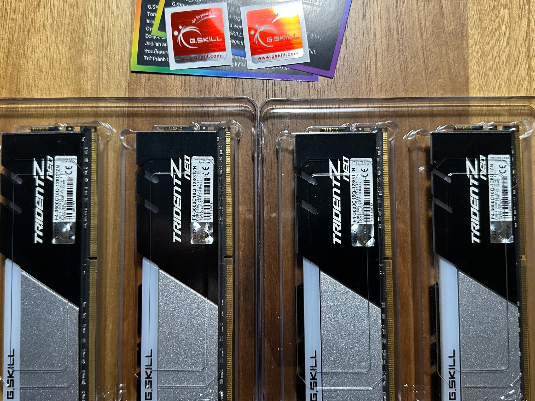 G.Skill Trident Z Neo 128GB RAM	4 x 32GB Sticks DDR4-3600 CL18
