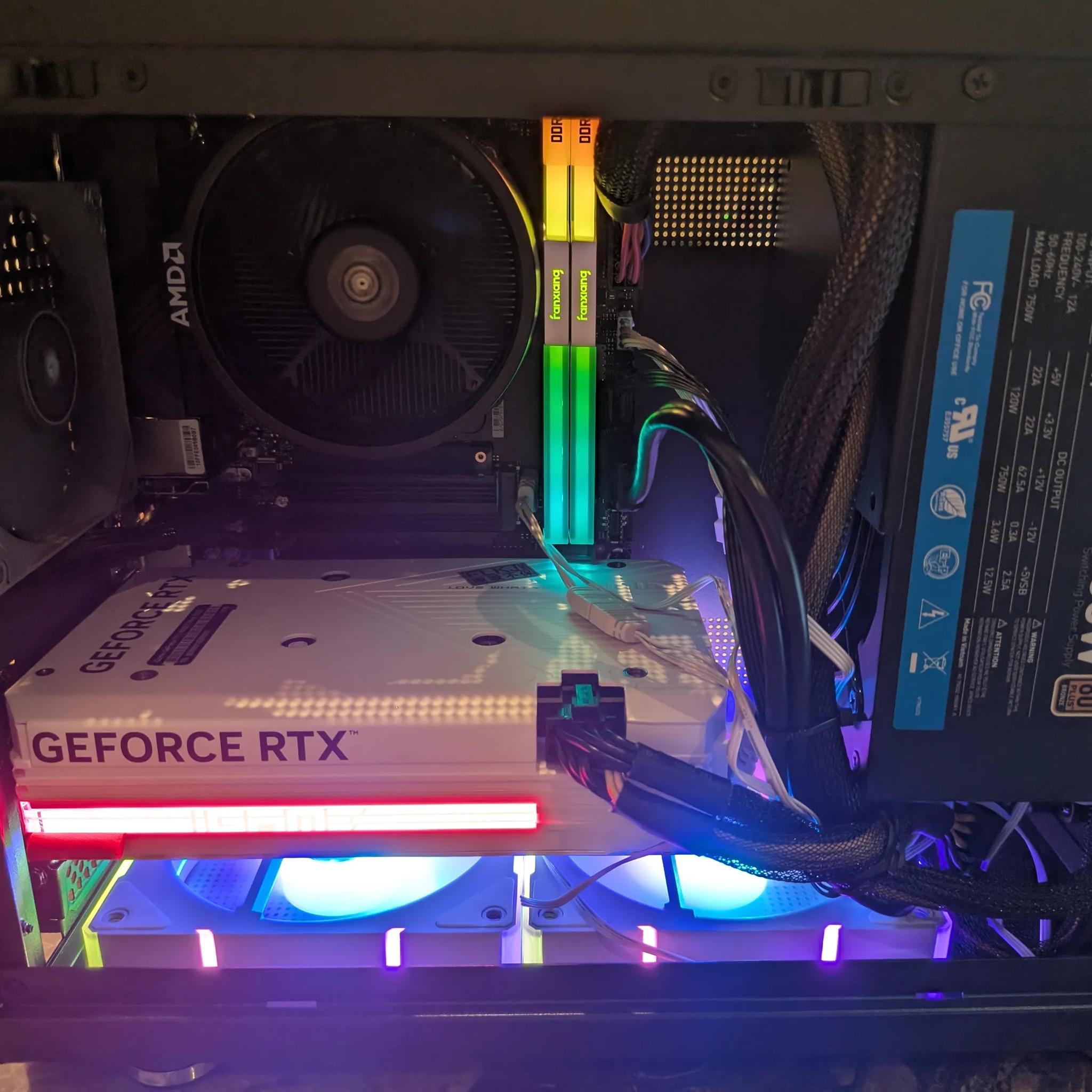 Small Gaming PC, AMD Ryzen 5 7500F, Nvidia RTX 4060 Ti 16GB, 32 GB RAM, 2 TB SSD